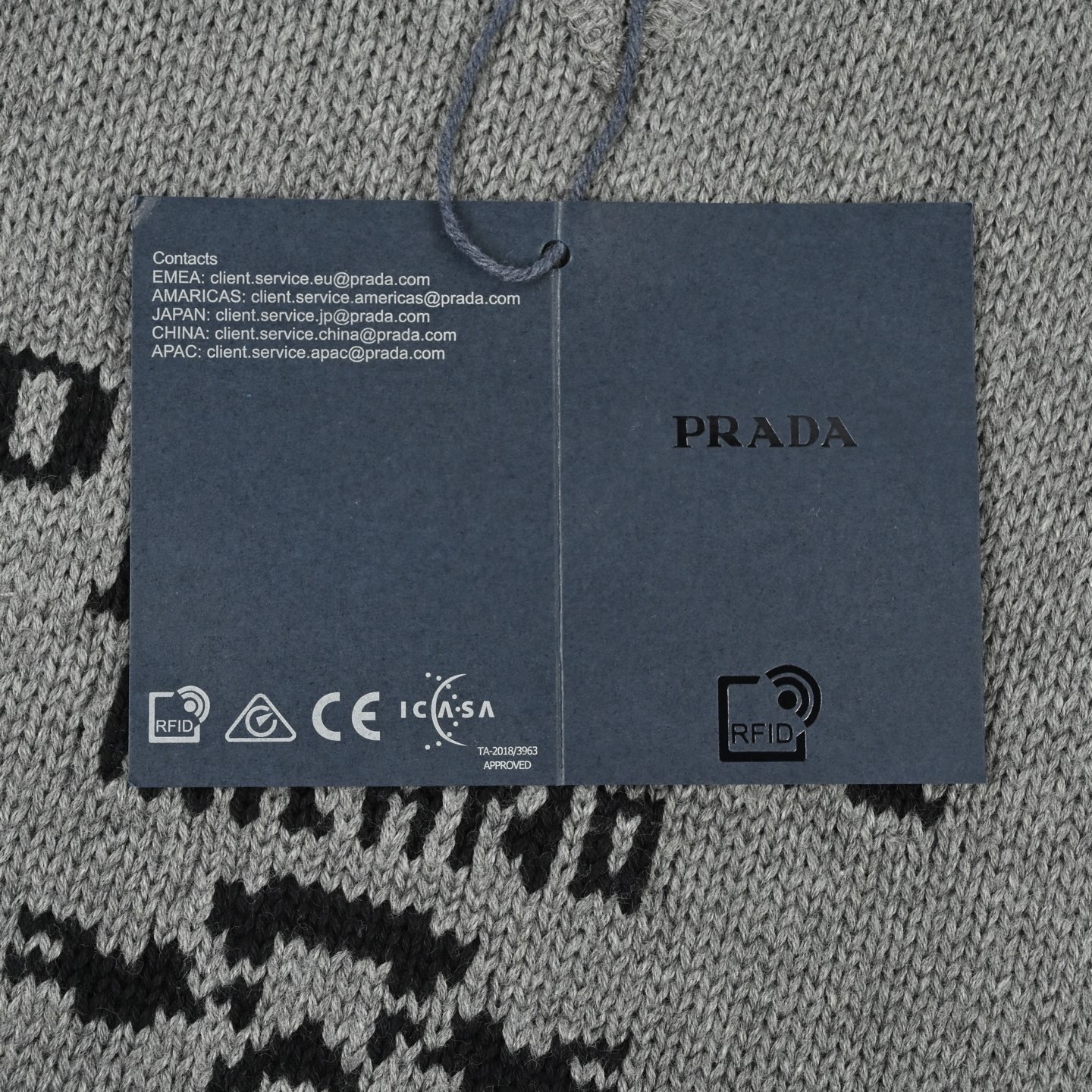 Prada/普拉达 25Fw 提花logo圆领毛衣