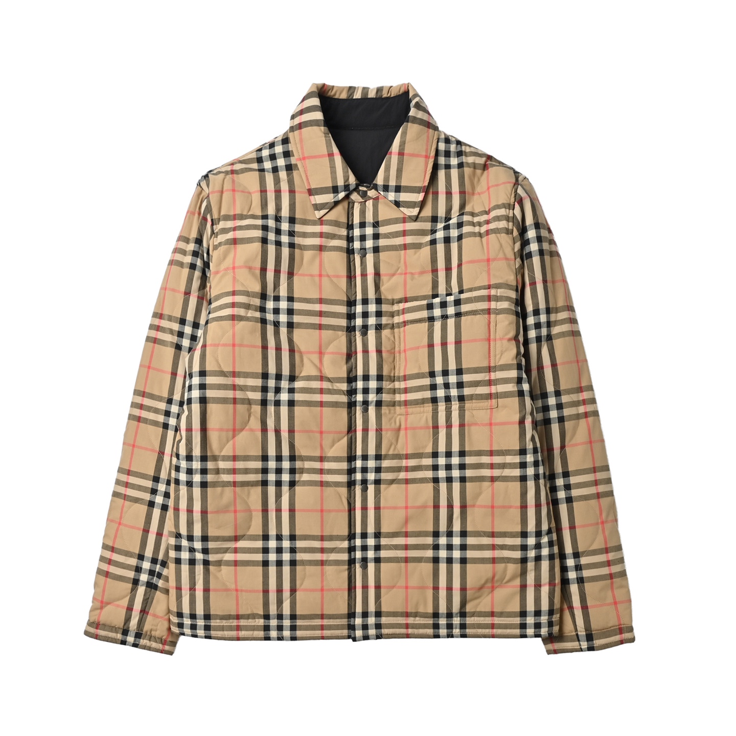Burberry巴宝莉菱形绗缝立领棉服 菱形口袋棉服Burberry这款男士菱形绗缝立领棉服