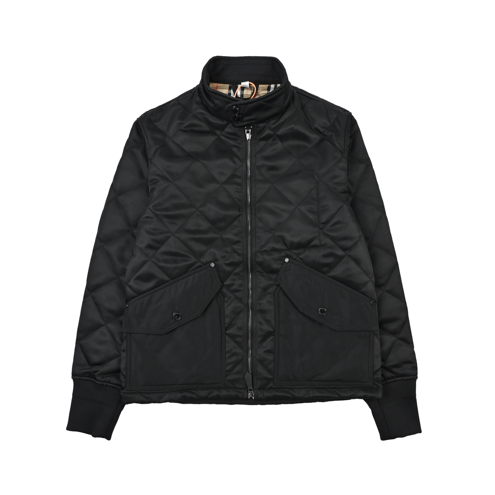 Burberry巴宝莉菱形绗缝立领棉服 菱形口袋棉服Burberry这款男士菱形绗缝立领棉服