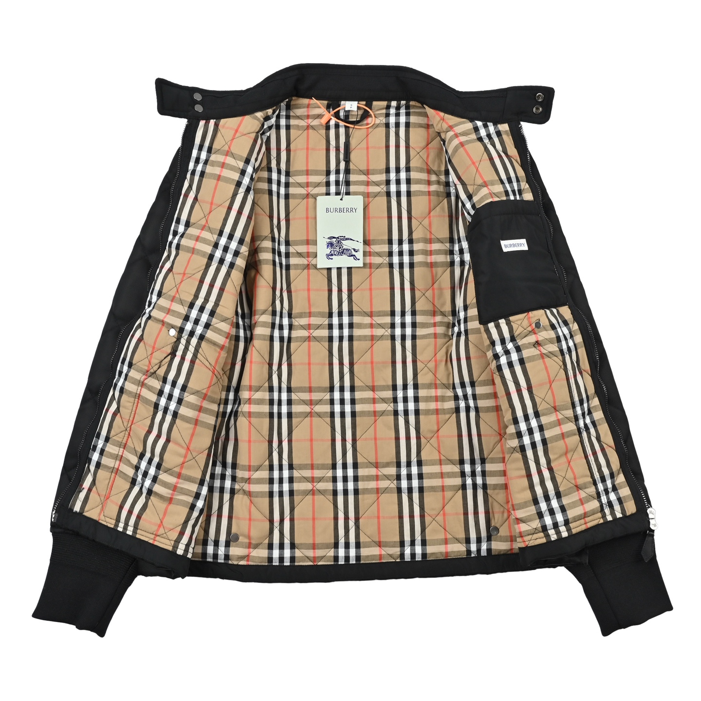 Burberry巴宝莉菱形绗缝立领棉服 菱形口袋棉服Burberry这款男士菱形绗缝立领棉服