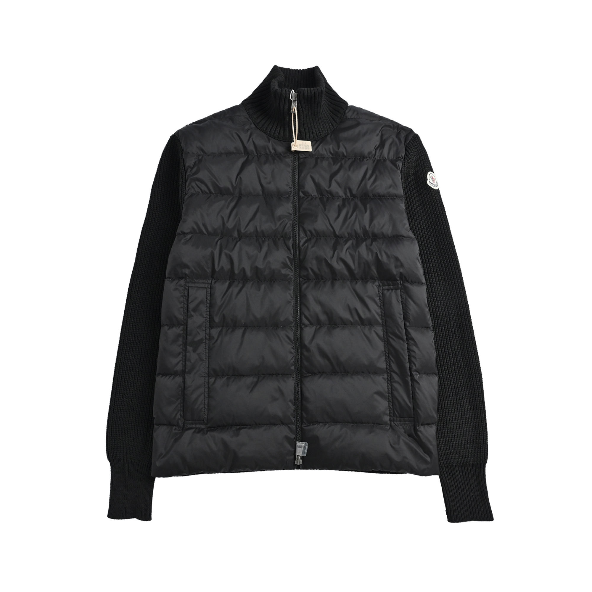 Moncler 蒙口八格袖标针织羽绒服 Moncler Cardigan男士羽绒服 军绿色