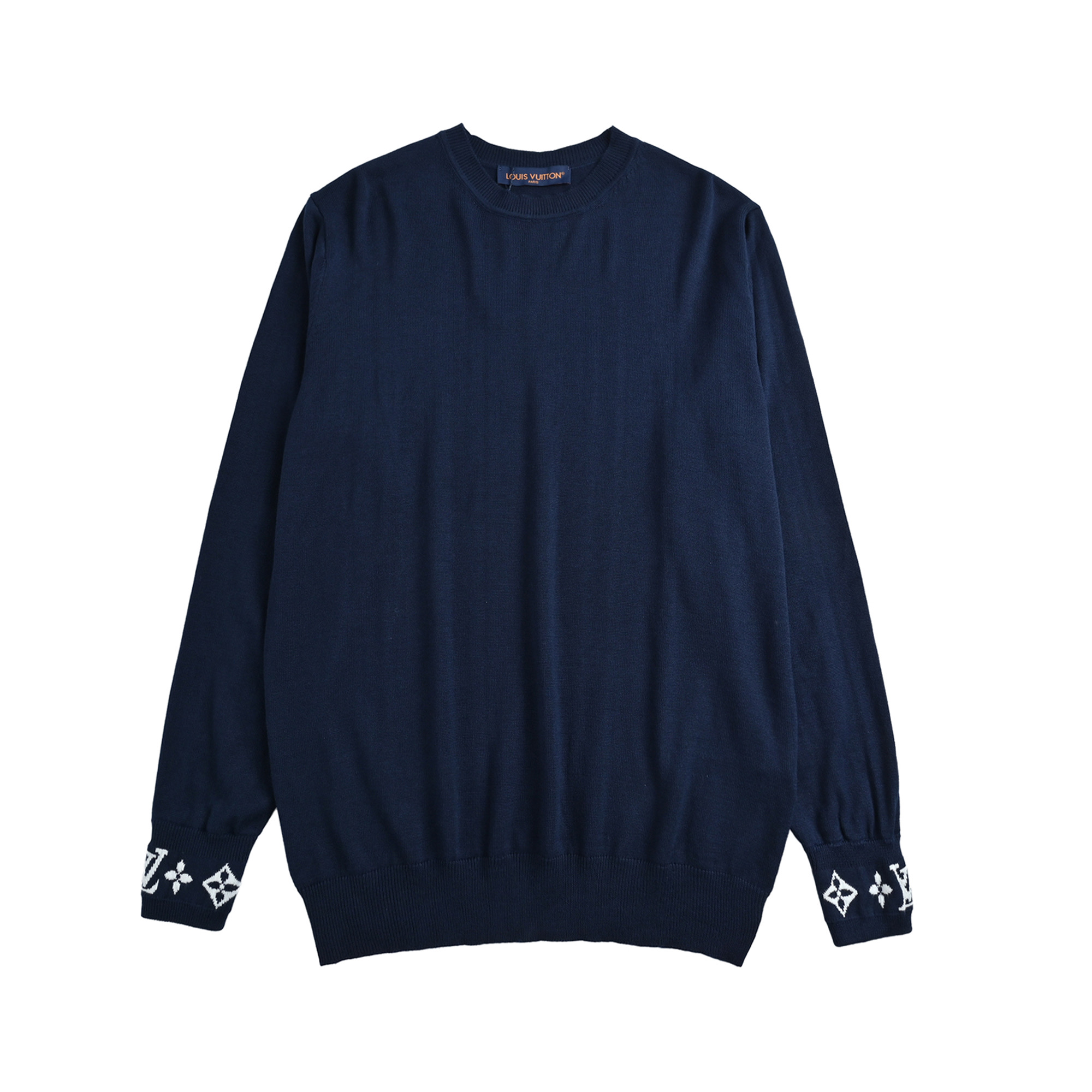 Louis Vuitton路易威登25SS 提花螺纹袖羊绒毛衣