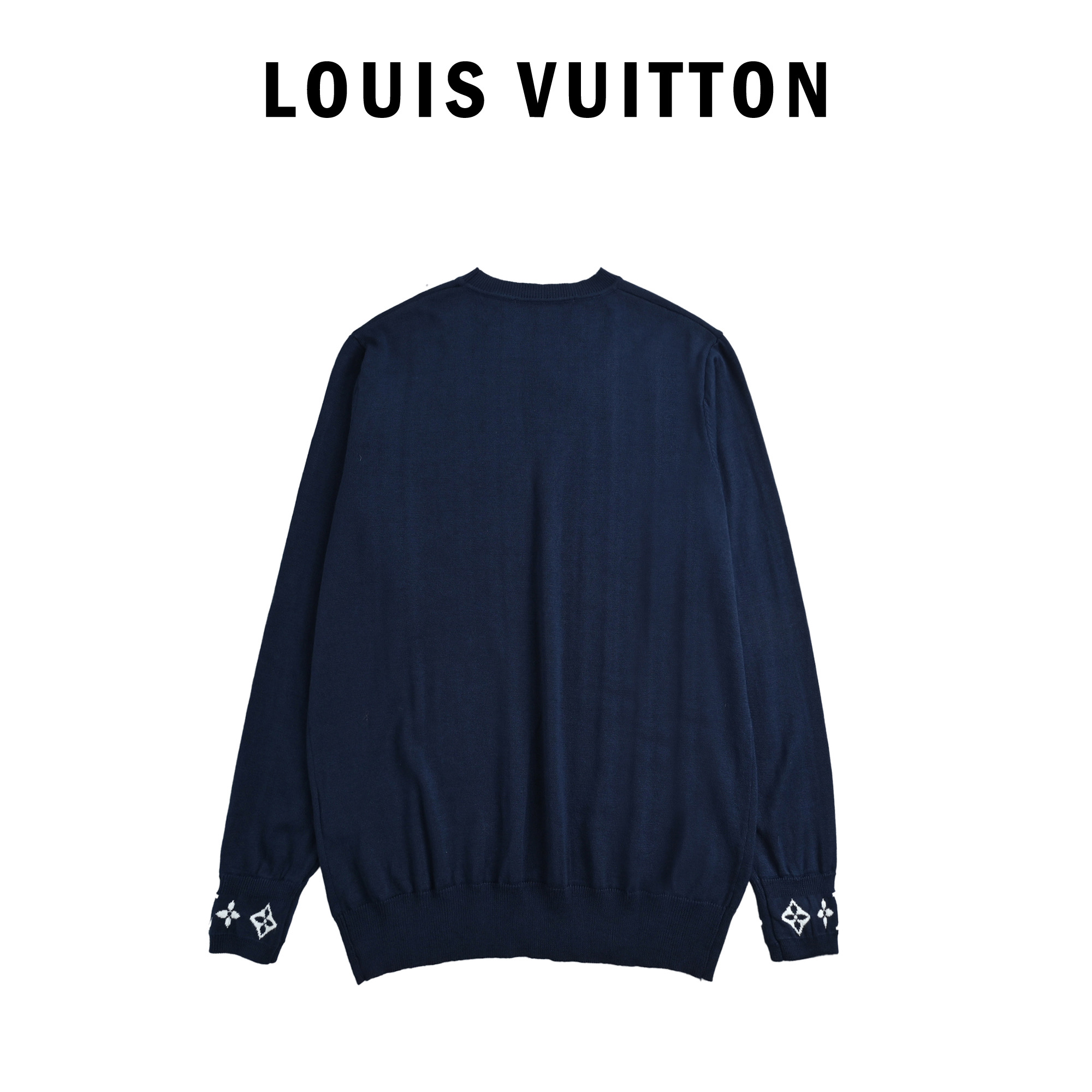Louis Vuitton路易威登25SS 提花螺纹袖羊绒毛衣