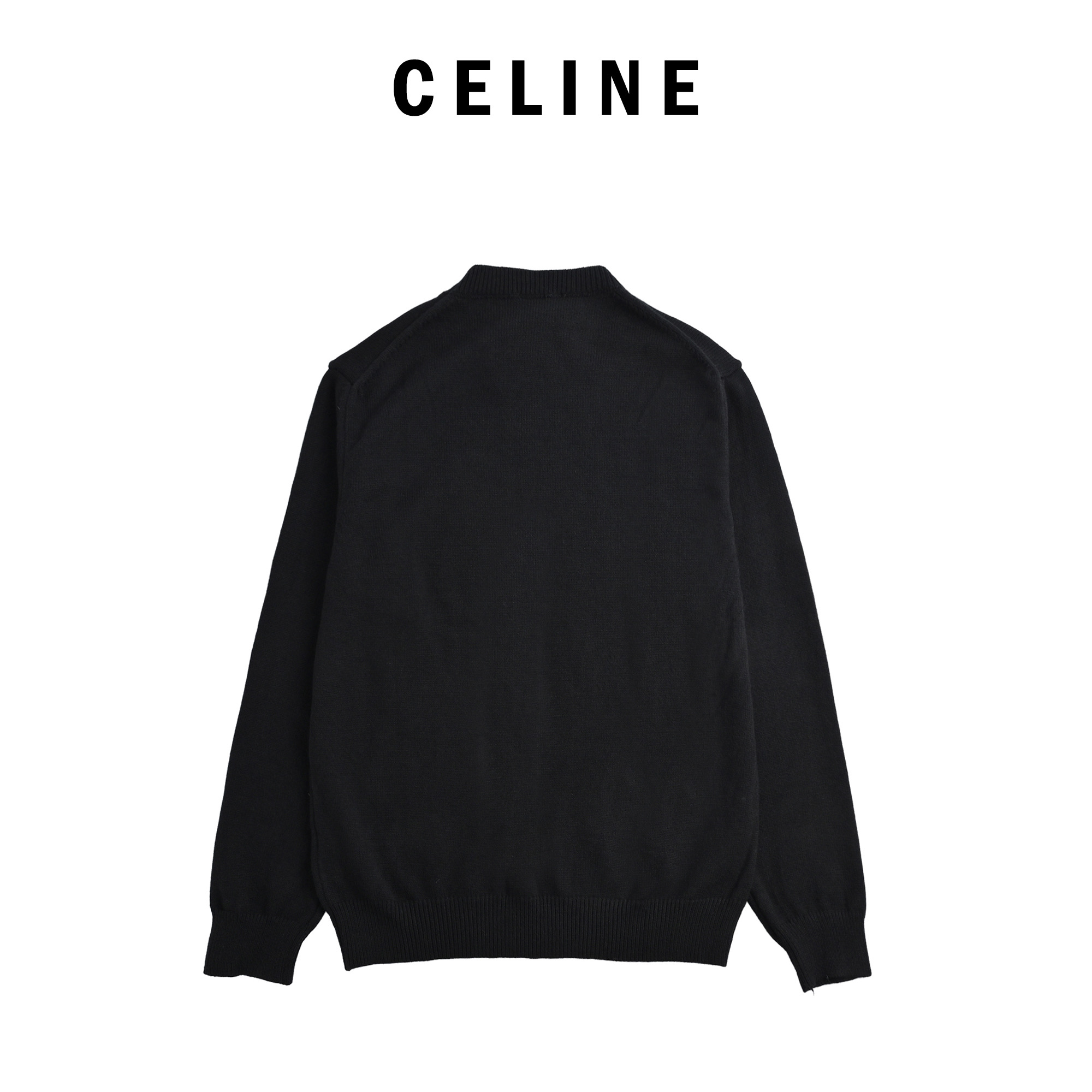 CELINE 赛琳三角标羊绒胸标毛衣 CELINE这款男士羊绒毛衣