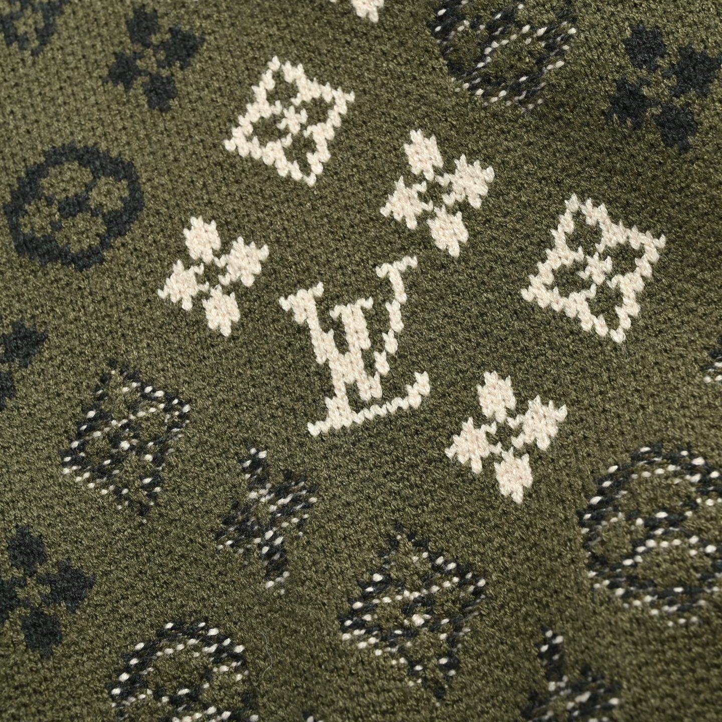 Louis Vuitton路易威登老花迷彩针织圆领毛衣 LV这款Monogram迷彩针织衫