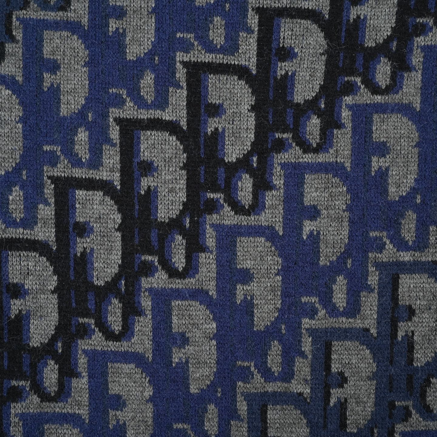 Dior 迪奥 满幅渐变Dio提花圆领毛衣-蓝