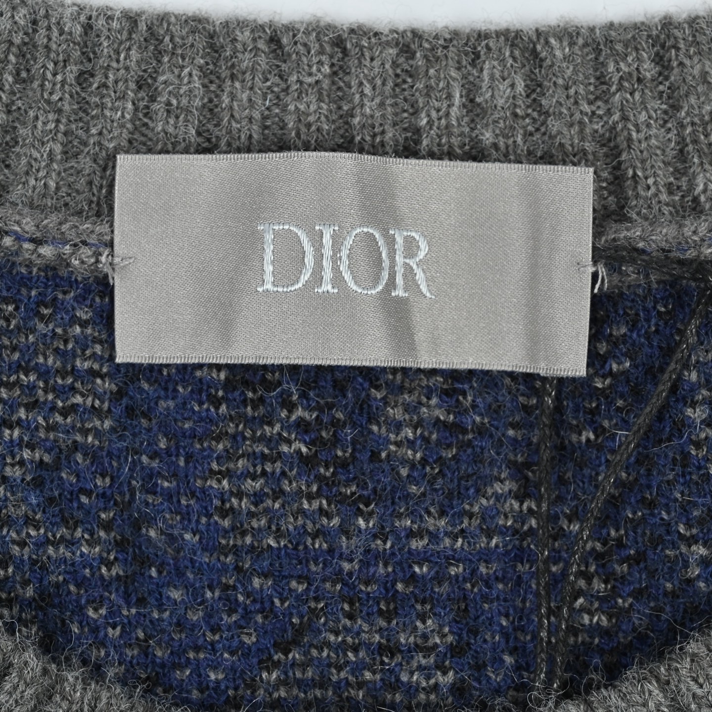 Dior 迪奥 满幅渐变Dio提花圆领毛衣-蓝