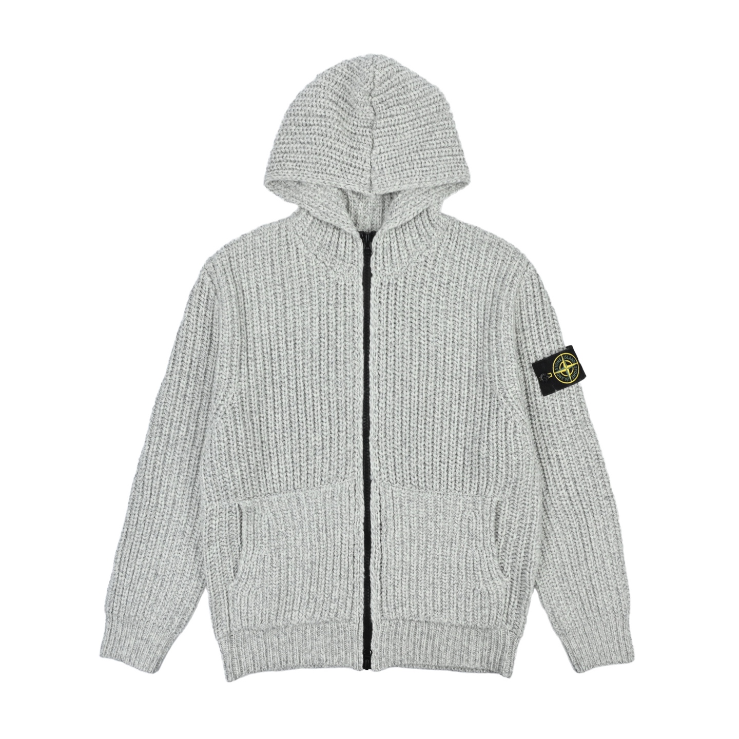 Stone Island 银灰色石头岛粗针织拉链外套-Chinese UA Cheap High Quatity Brand Clothes Bags handbags Sneakers wholesale wholesaler seller from China Factory suppliers Fashion Clothing Shoes best Quality Beautiful Price Stone Island 银灰色石头岛粗针织拉链外套