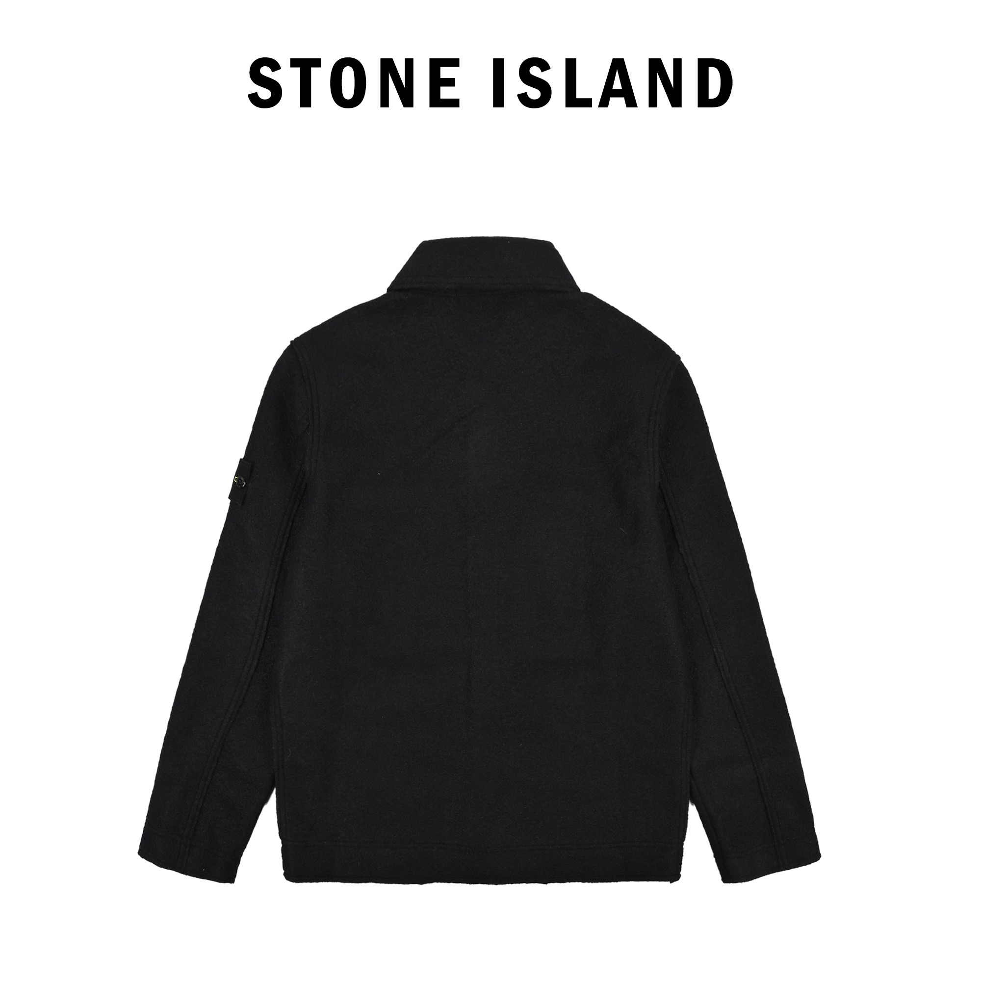 Stone Island 石头岛灯芯绒毛呢黑夹克外套