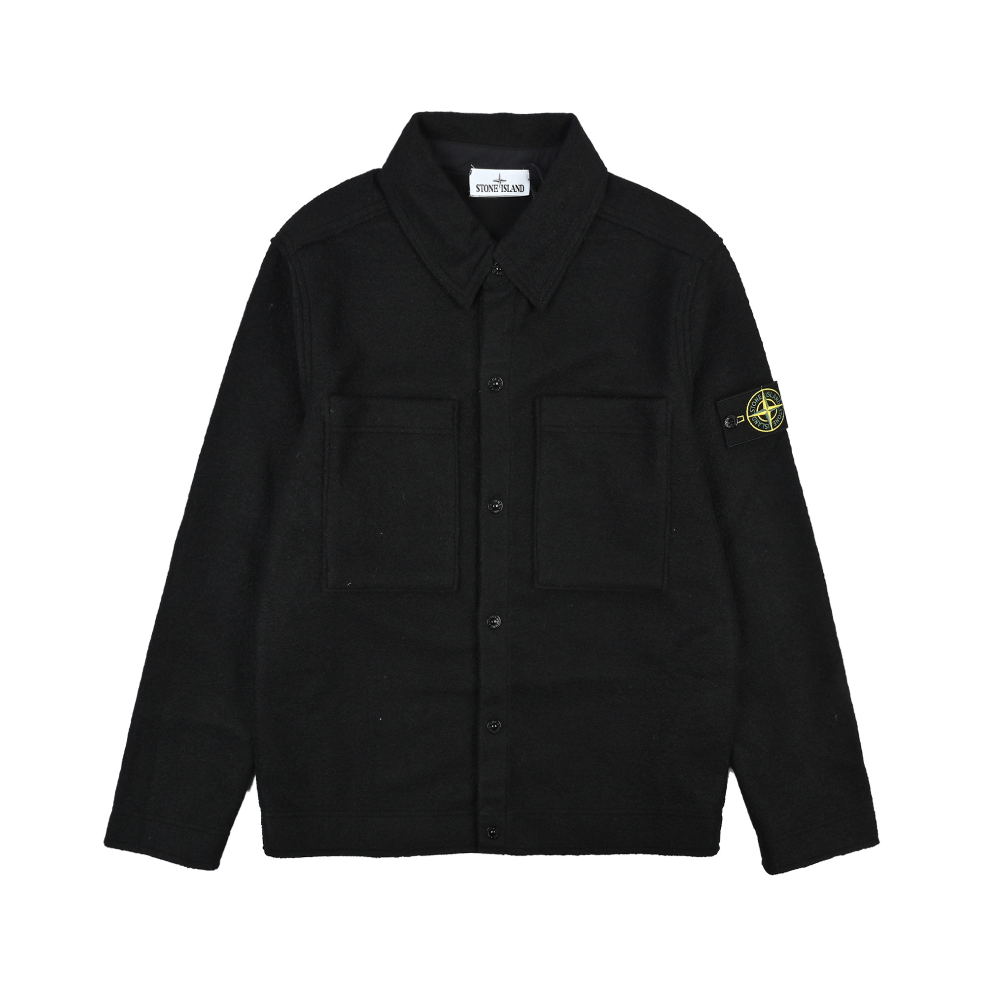Stone Island 石头岛灯芯绒毛呢黑夹克外套