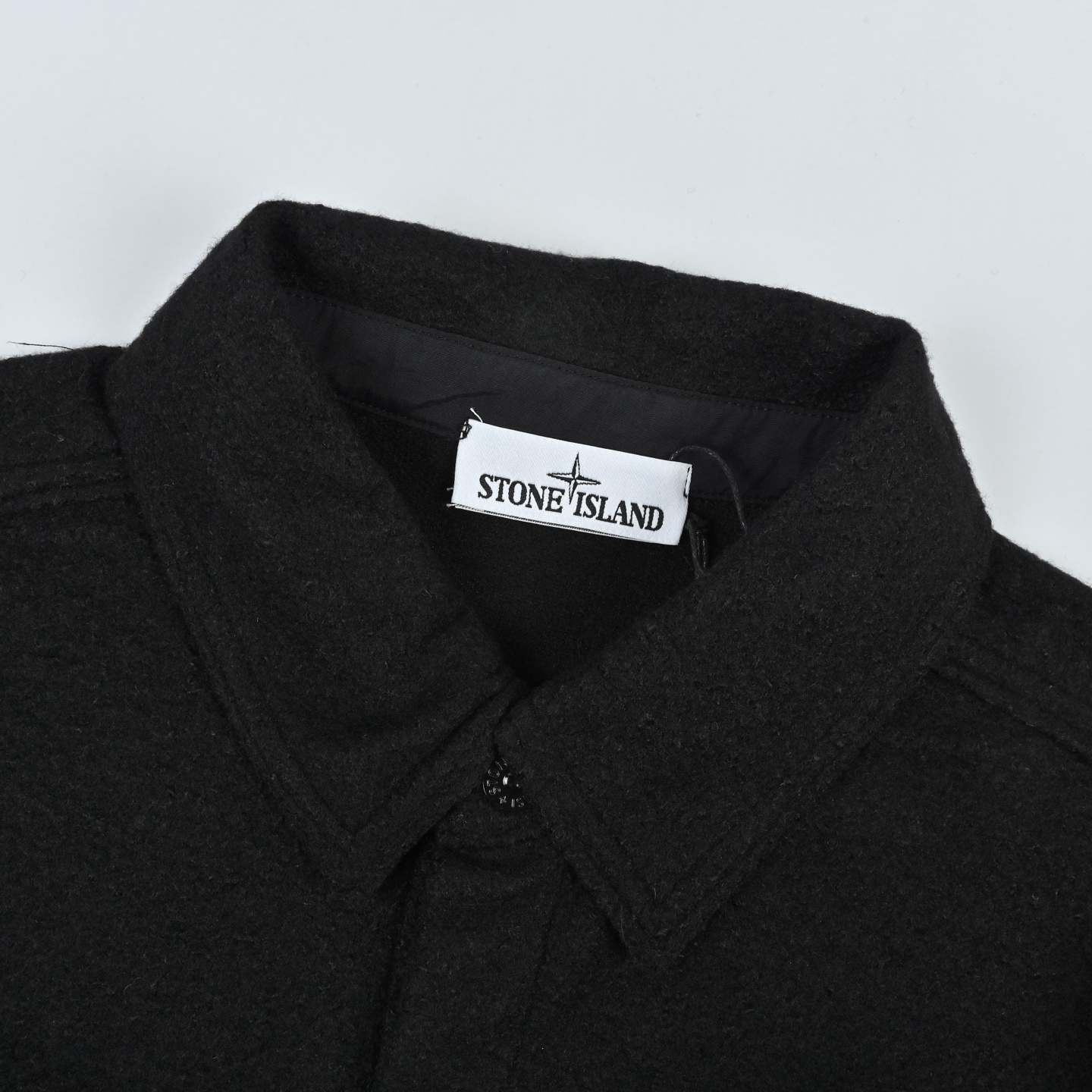 Stone Island 石头岛灯芯绒毛呢黑夹克外套