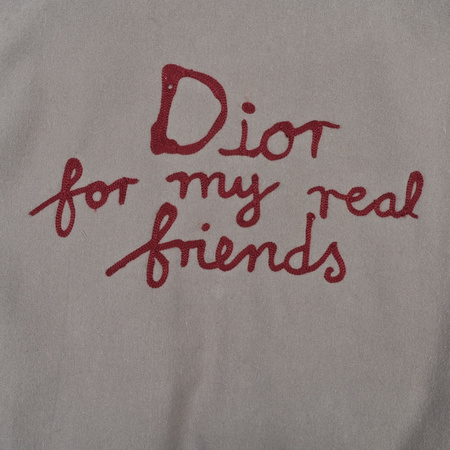 Dior迪奥灰色拼接羊皮刺绣棒球服