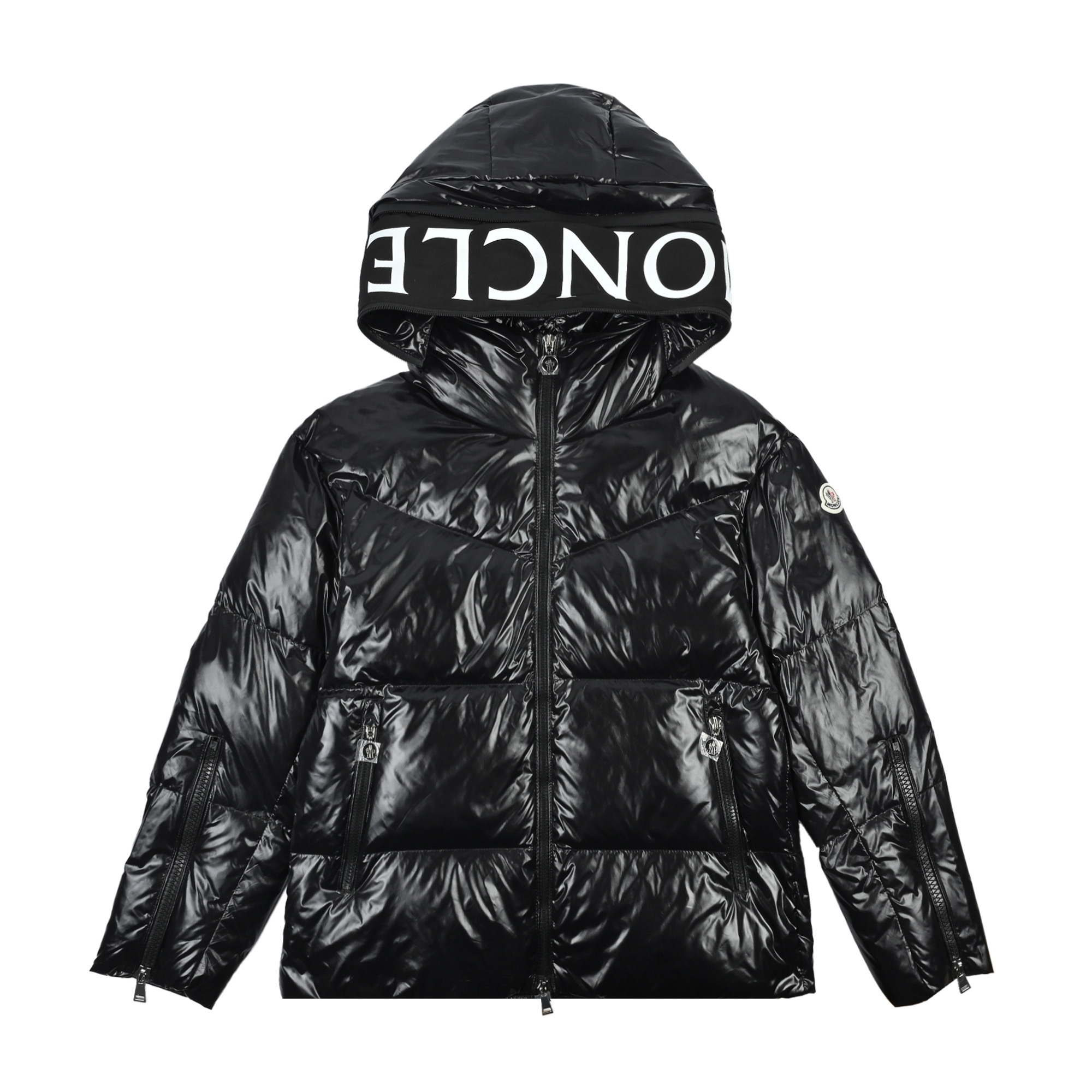 Moncler 蒙口隐藏字母帽羽绒服 标志性亮面尼龙+90%白鸭绒填充