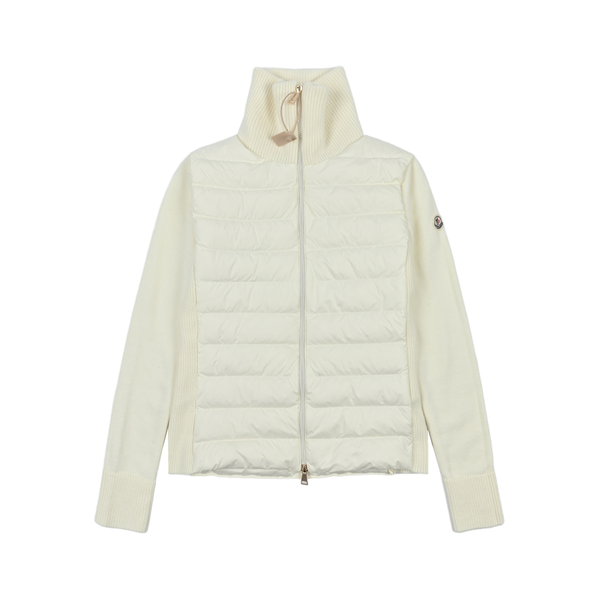 Moncler 高领针织羽绒服Cardigan Tricot女士高领加衬羊毛拉链开衫