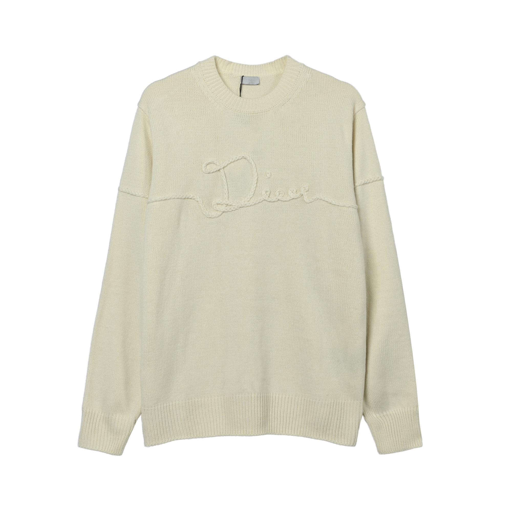 Dior 迪奥25ss麻绳标识毛衣