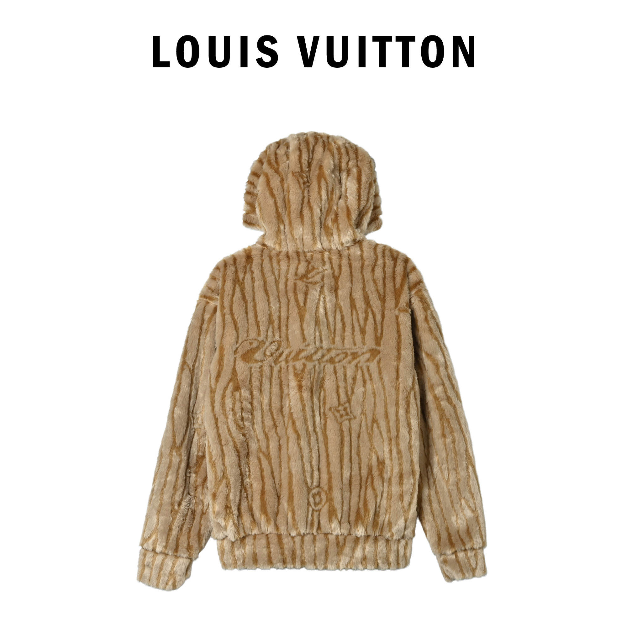 Louis Vuitton路易威登虎皮拉链绒面连帽外套 LVSKI系列绒面连帽外套
