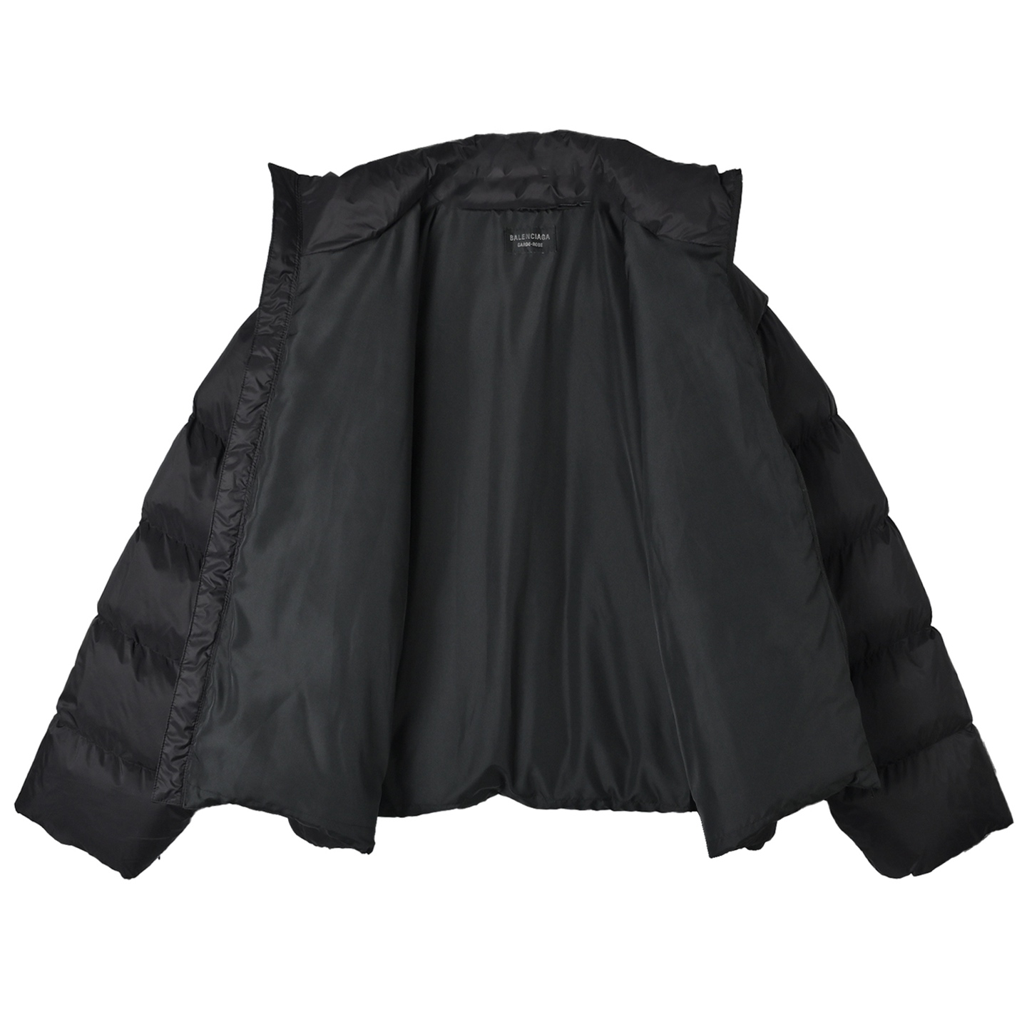 Balenciaga巴黎世家环形刺绣短款面包服 黑色