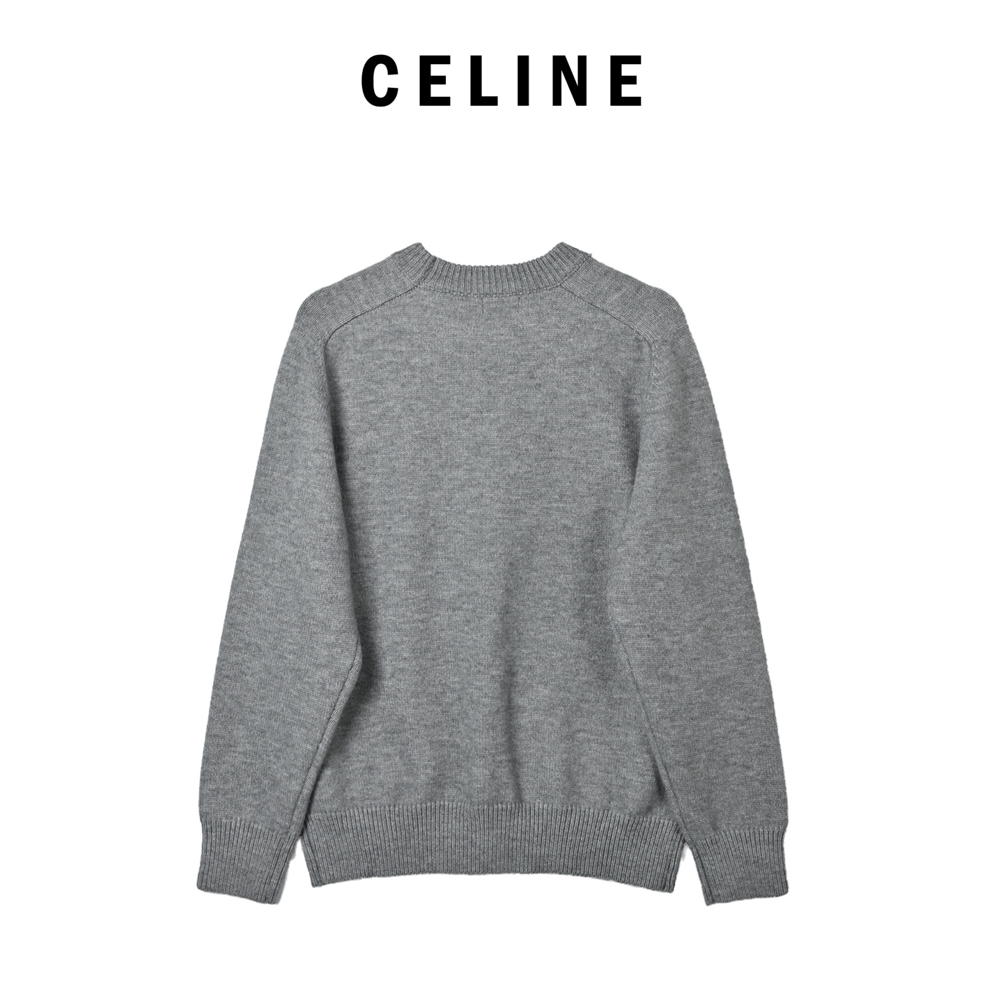 Celine/赛琳 25Fw 凯旋门刺绣徽标圆领毛衣 经典凯旋门小标刺绣毛衣