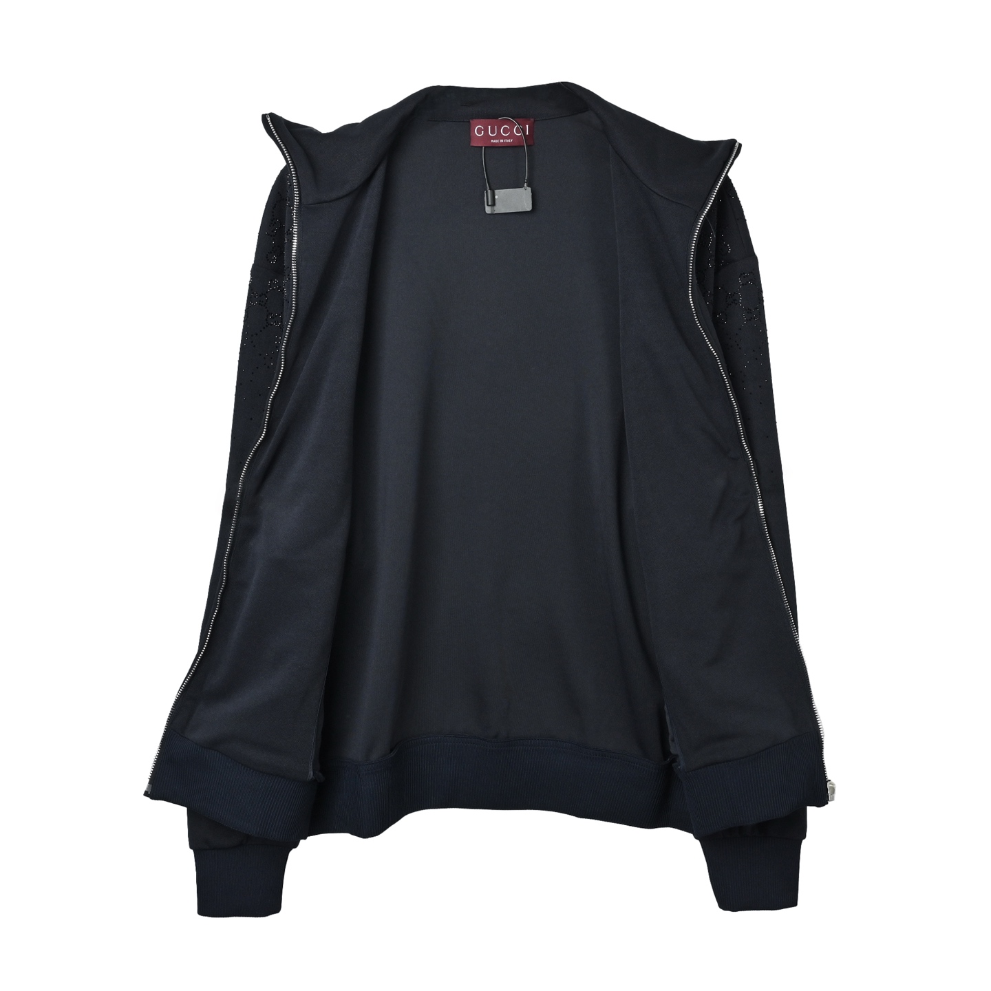 Gucci古驰 烫钻拉链高领外套-Chinese UA Cheap High Quatity Brand Clothes Bags handbags Sneakers wholesale wholesaler seller from China Factory suppliers Fashion Clothing Shoes best Quality Beautiful Price Gucci古驰 烫钻拉链高领外套