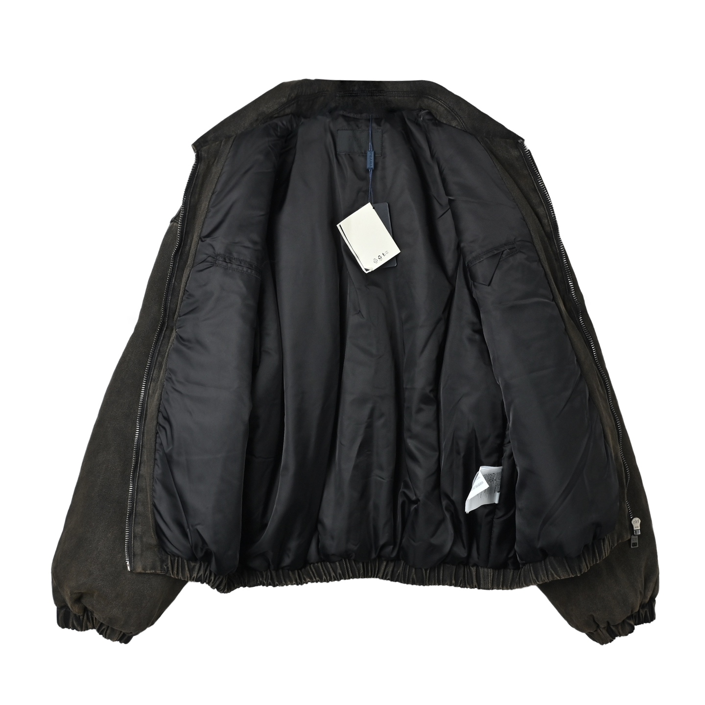 Prada普拉达三角标单宁棉服夹克 定制雅韵黑绸高棉密织料-Chinese UA Cheap High Quatity Brand Clothes Bags handbags Sneakers wholesale wholesaler seller from China Factory suppliers Fashion Clothing Shoes best Quality Beautiful Price Prada普拉达三角标单宁棉服夹克 定制雅韵黑绸高棉密织料