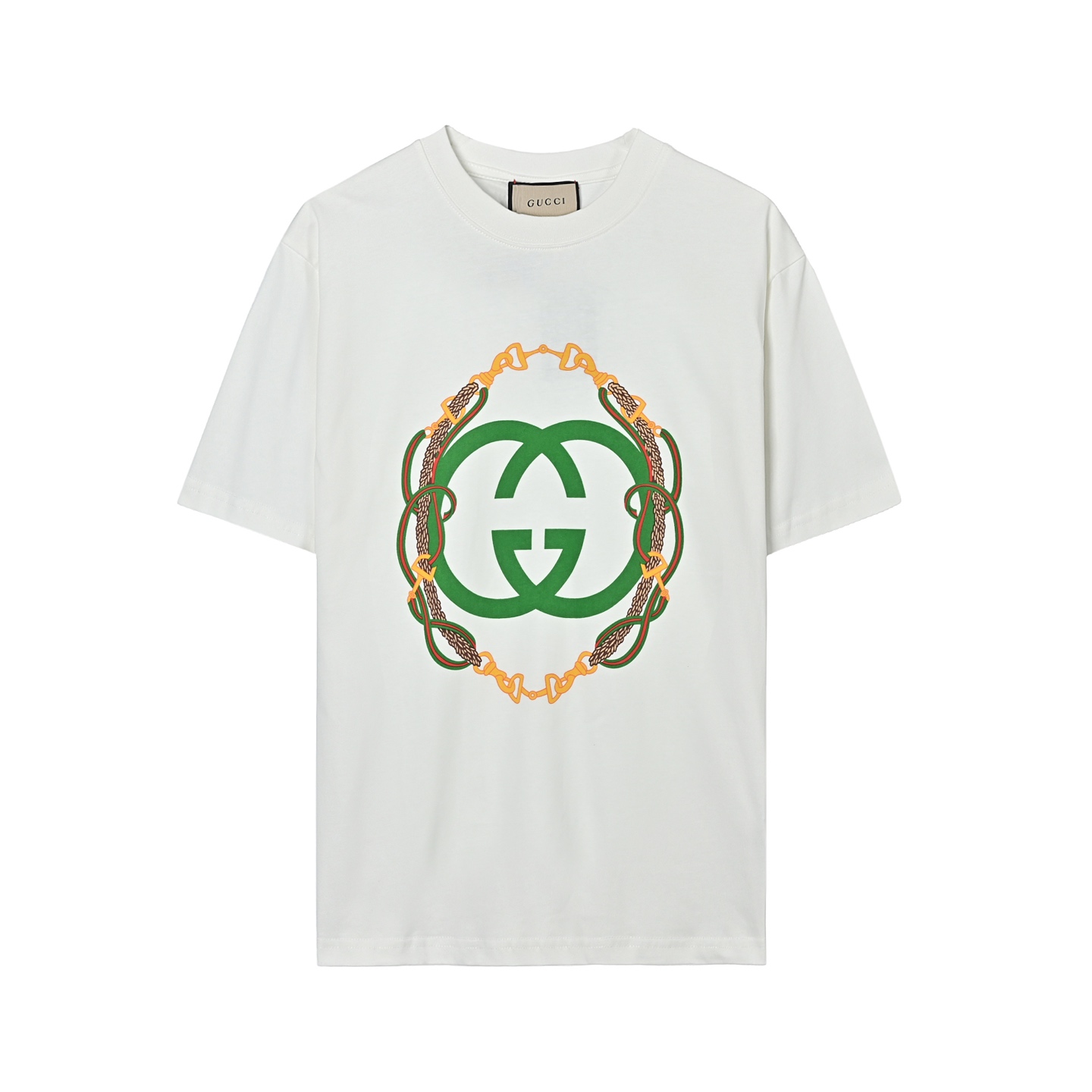Gucci古驰藤蔓双G互扣印花短袖 Gucci新品 早春系列高克重短袖