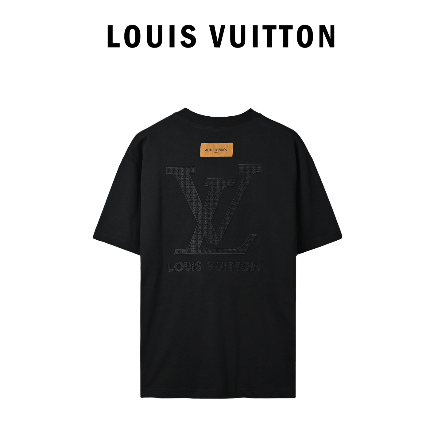 Louis Vuitton路易威登 胸口暗纹老花刺绣短袖