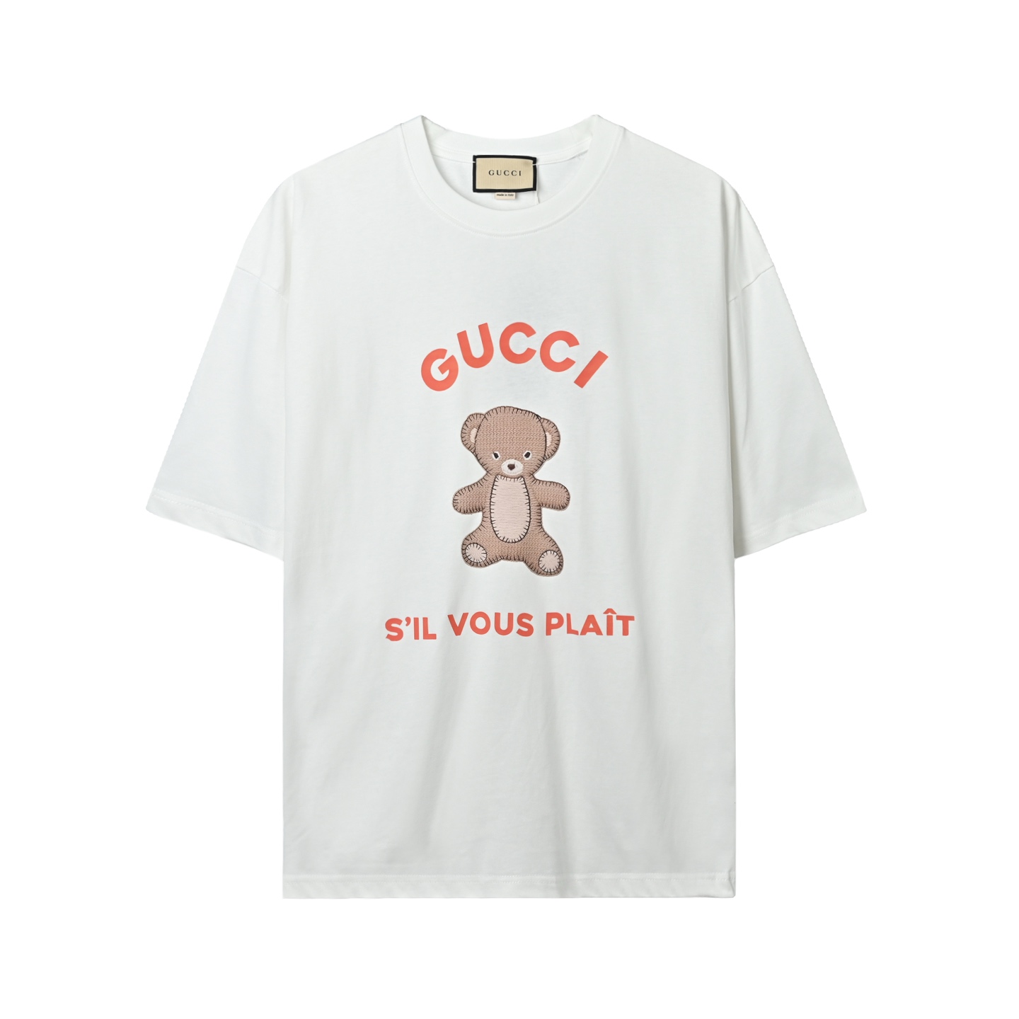Gucci古驰23ss 小熊绣章短袖