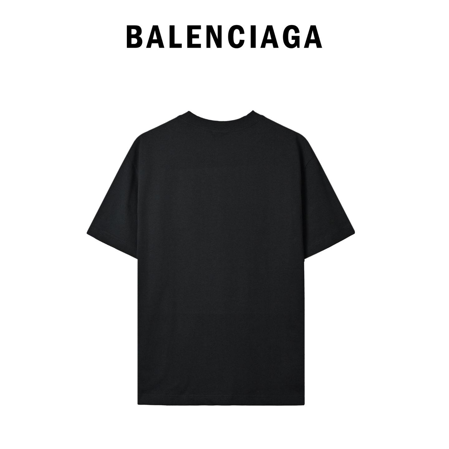 alenciaga 巴黎世家 蓝圆环印花字母短袖