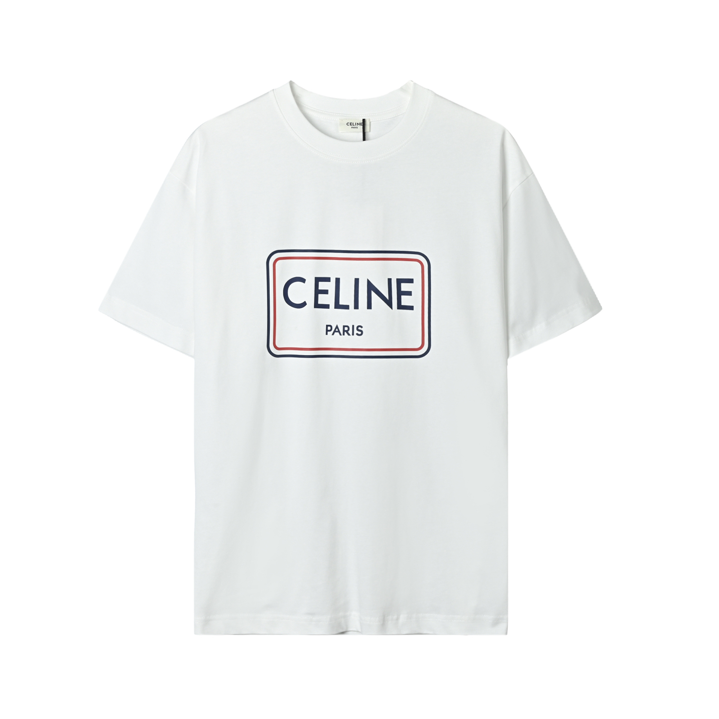 Celine 赛琳复古方框字幕印花短袖-Chinese UA Cheap High Quatity Brand Clothes Bags handbags Sneakers wholesale wholesaler seller from China Factory suppliers Fashion Clothing Shoes best Quality Beautiful Price Celine 赛琳复古方框字幕印花短袖