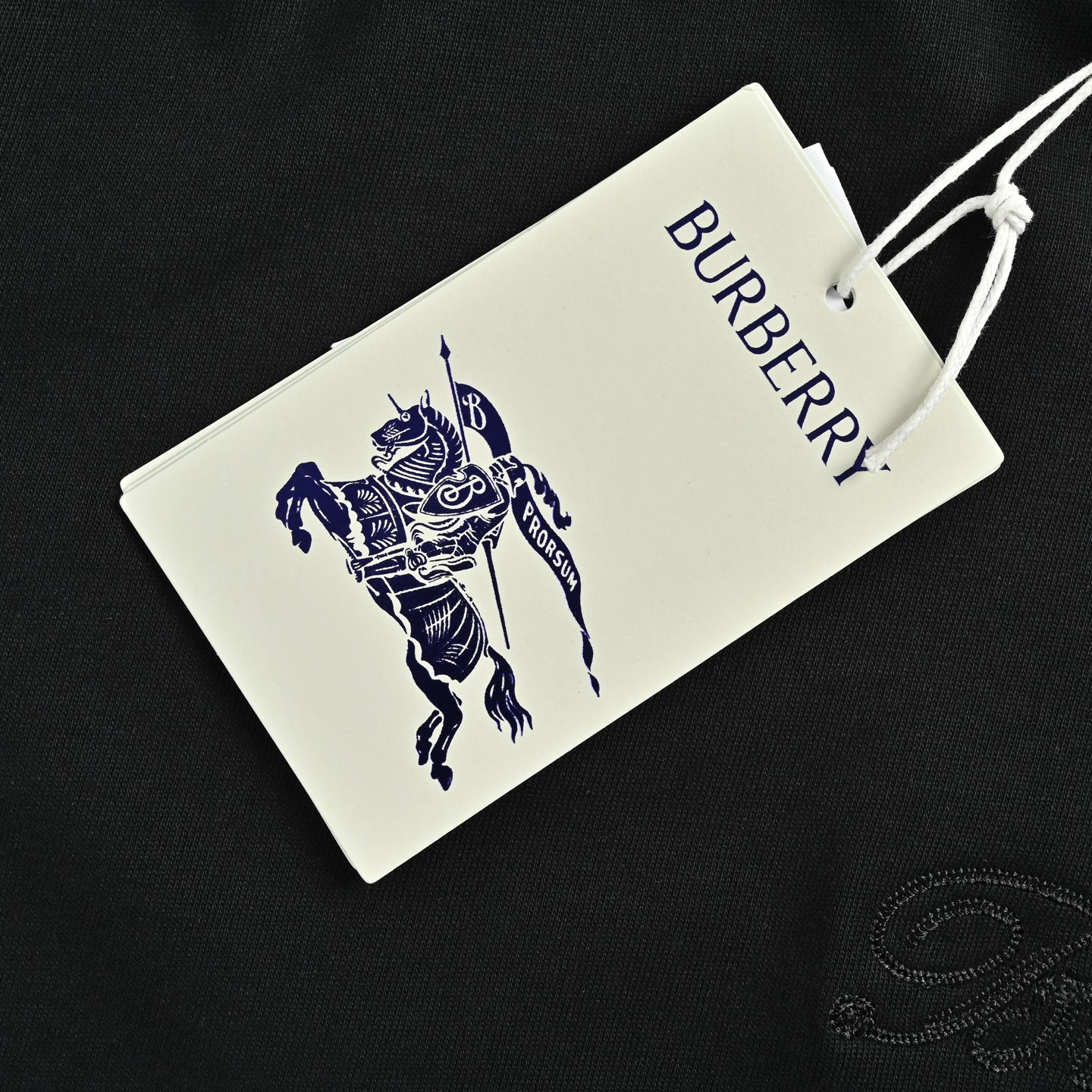 Burberry巴宝莉 后背签名格纹字母刺绣短袖
