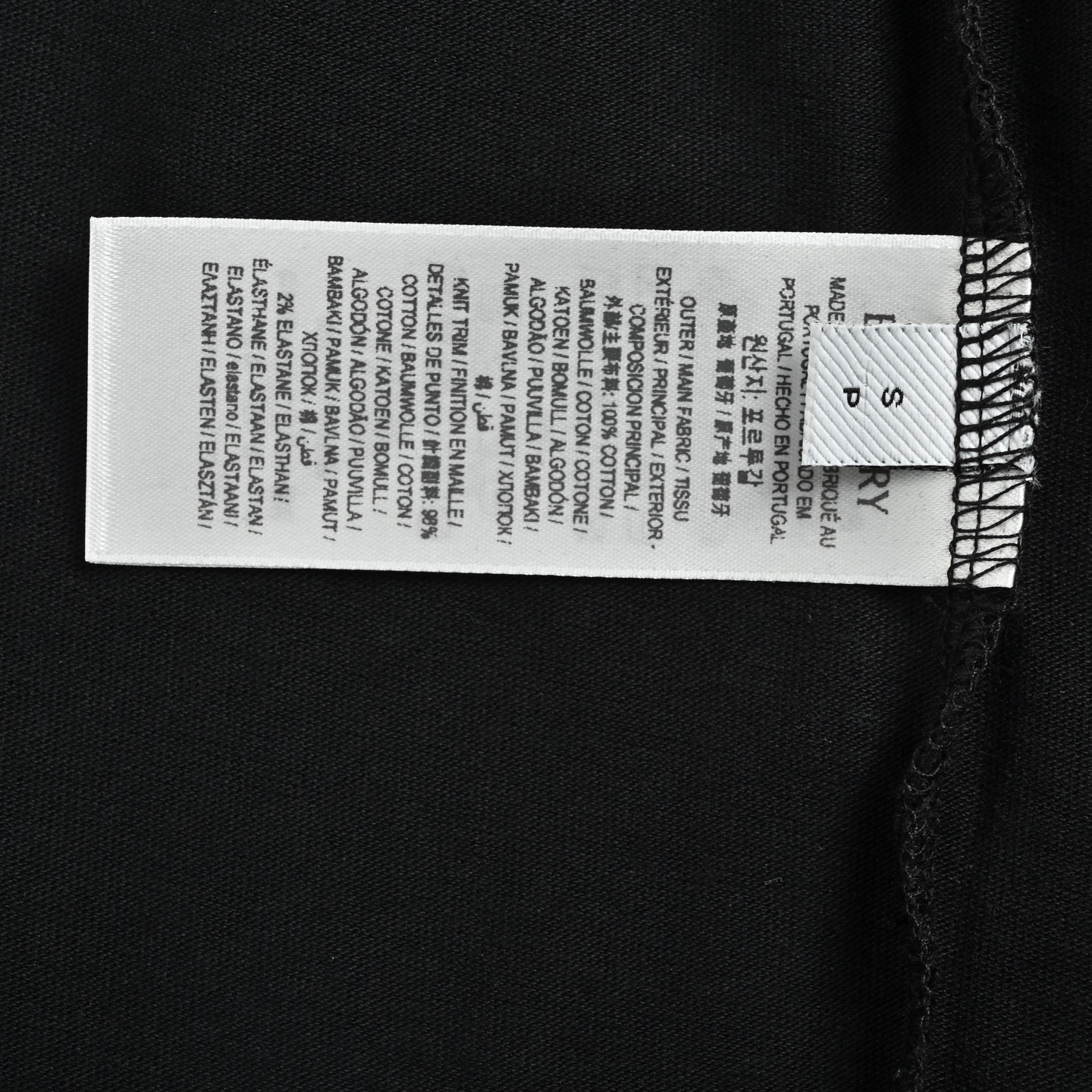 Burberry巴宝莉 后背签名格纹字母刺绣短袖