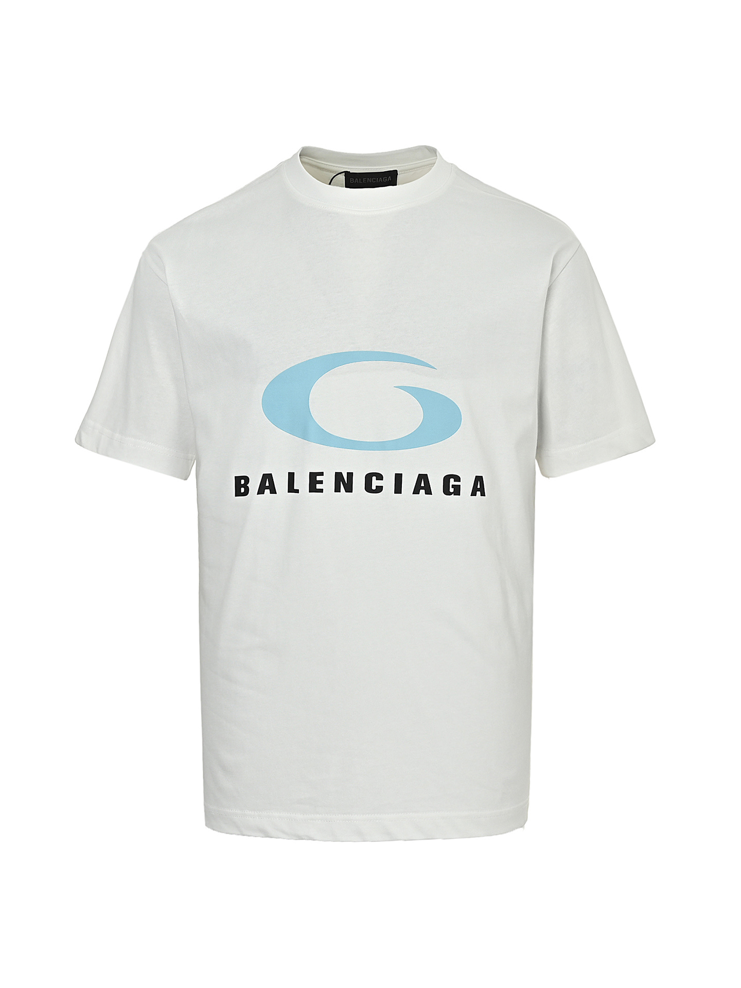 Balenciaga巴黎世家 蓝圆环字母印花短袖-Chinese UA Cheap High Quatity Brand Clothes Bags handbags Sneakers wholesale wholesaler seller from China Factory suppliers Fashion Clothing Shoes best Quality Beautiful Price Balenciaga巴黎世家 蓝圆环字母印花短袖