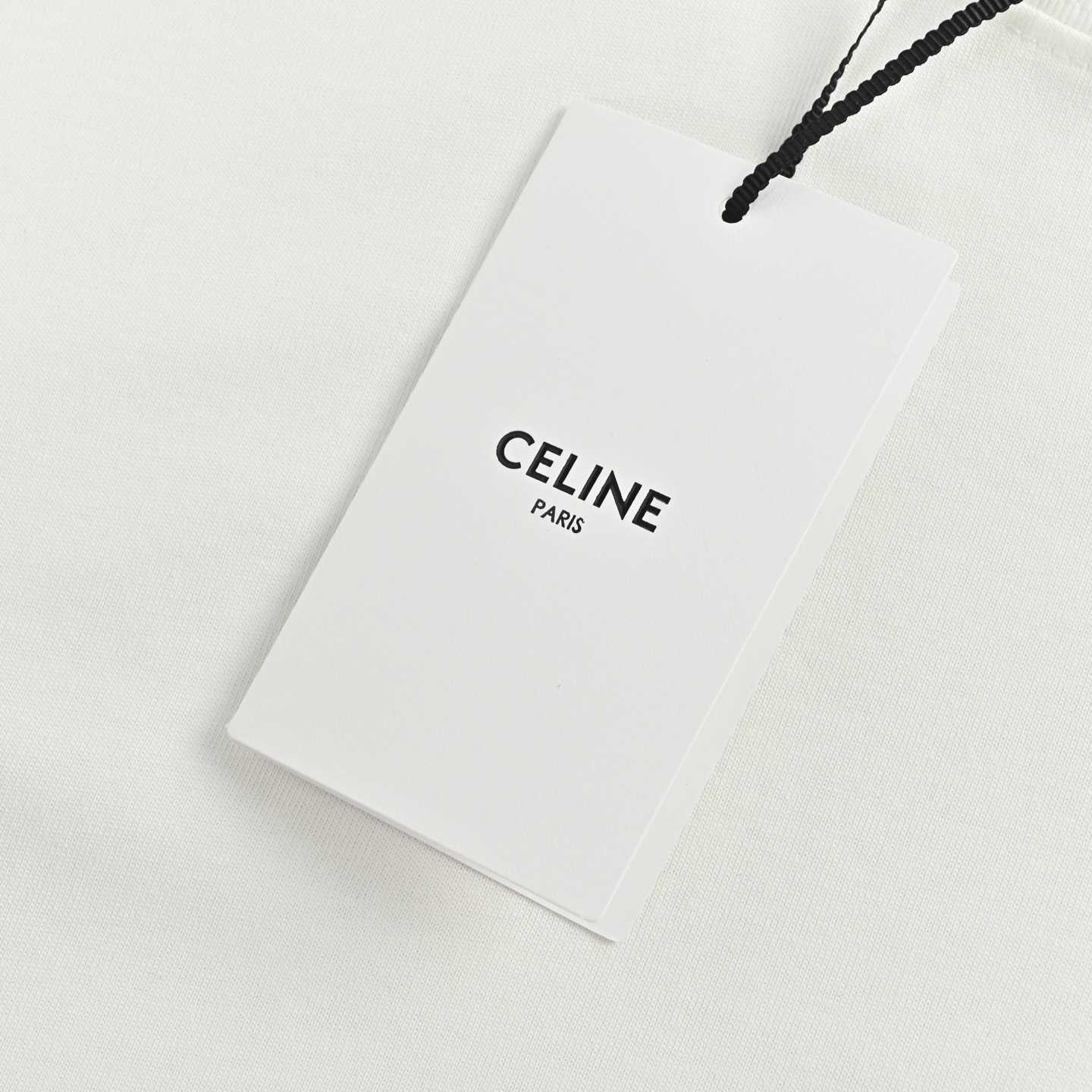 CELINE赛琳 26ss 经典小logo印花重磅短袖T恤 黑色 白色