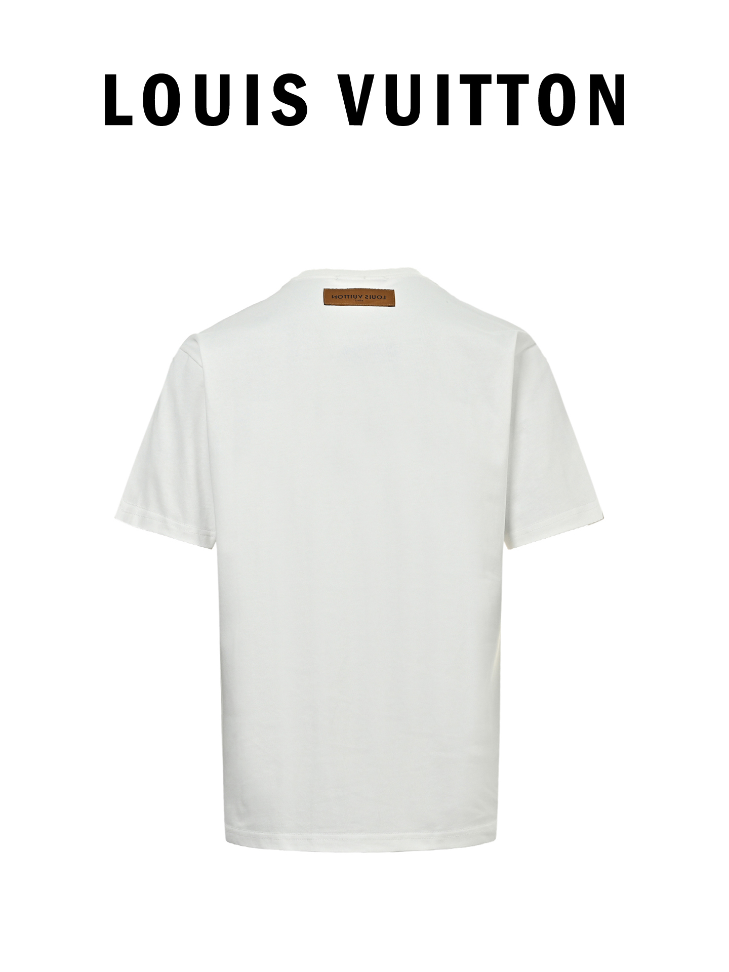 Louis Vuitton路易威登虚线烫钻logo短袖