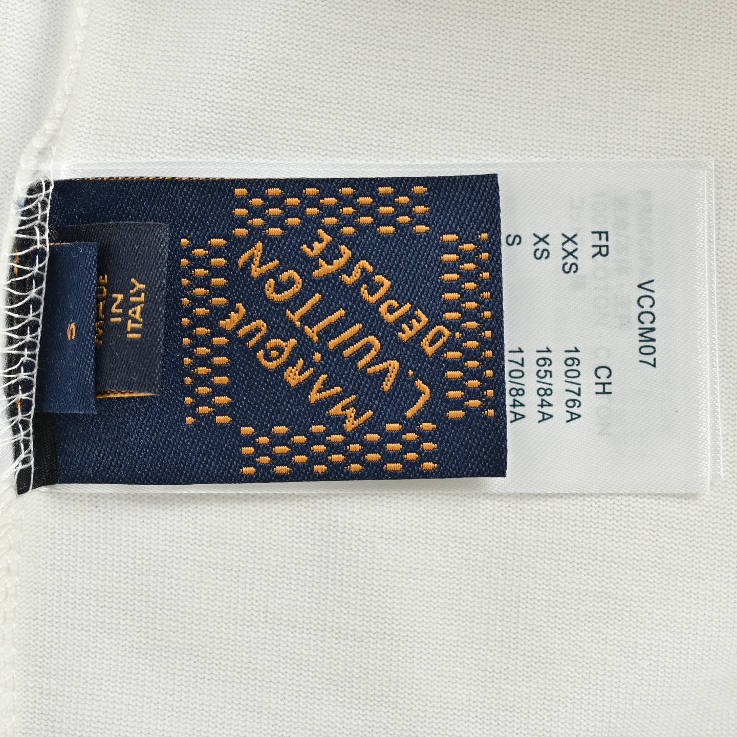 Louis Vuitton路易威登虚线烫钻logo短袖