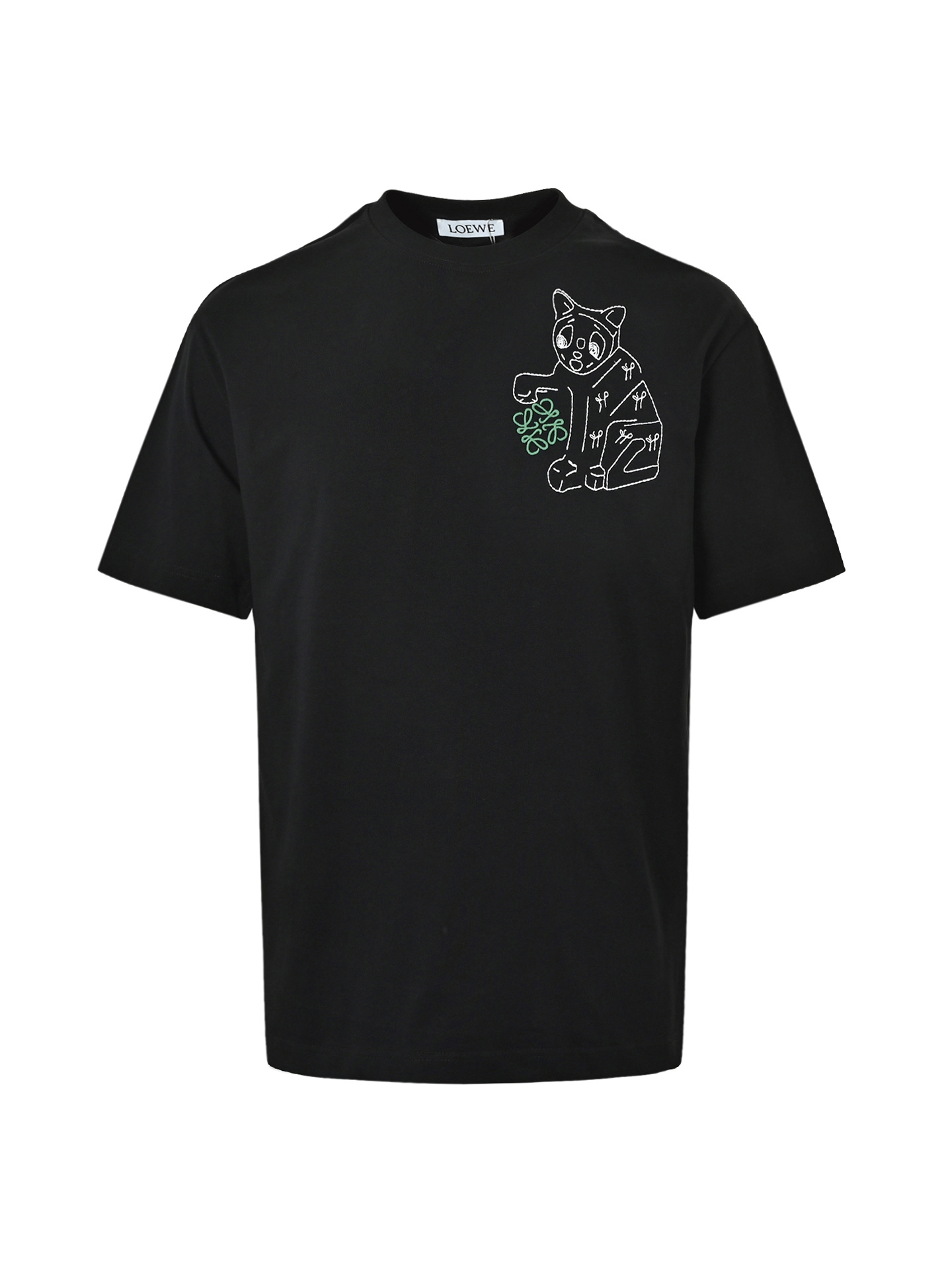 LOEWE X Louis Wain 罗意威 联名招财猫刺绣短袖