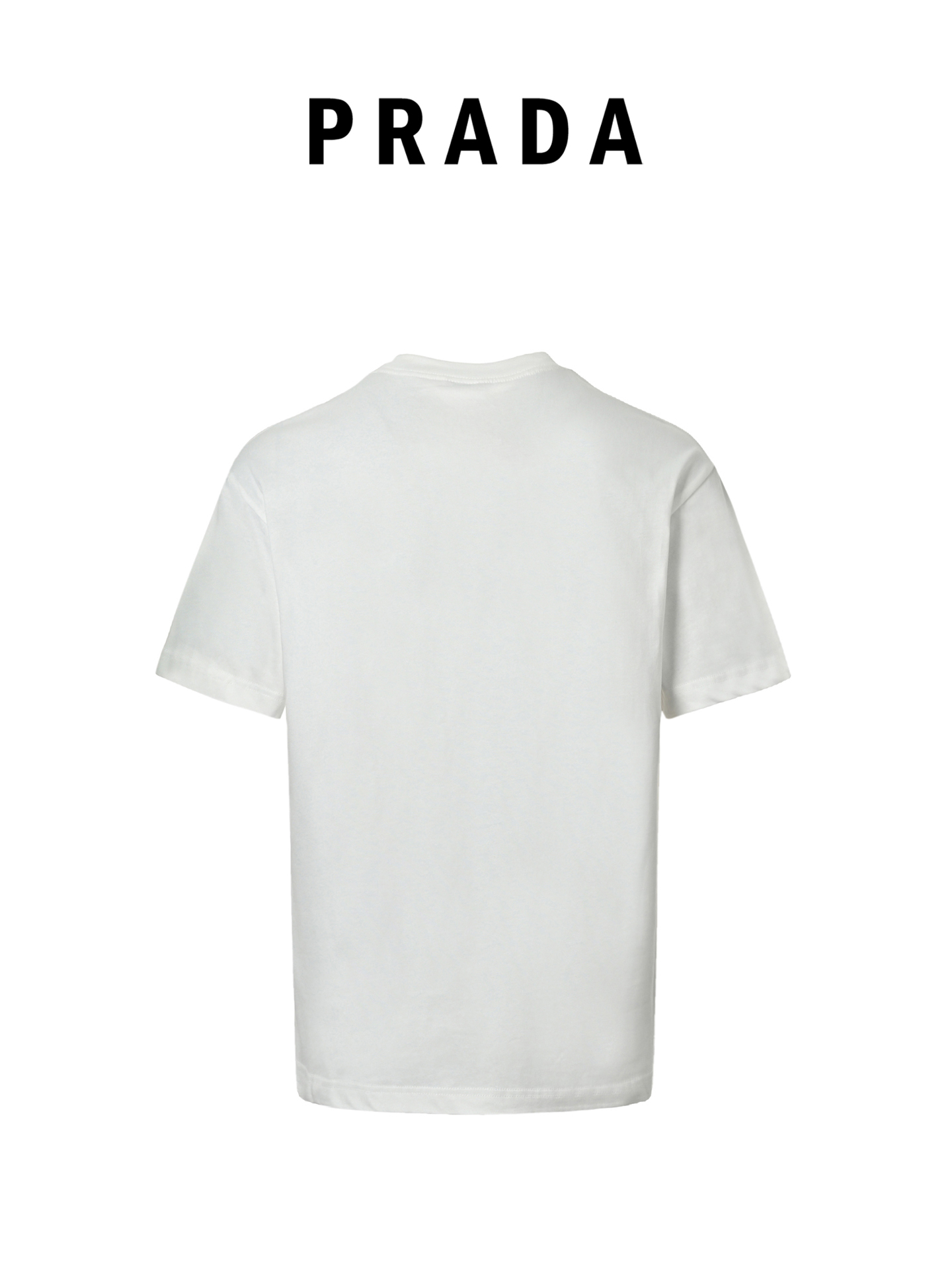 Prada/普拉达 三角标字母硅胶印花短袖