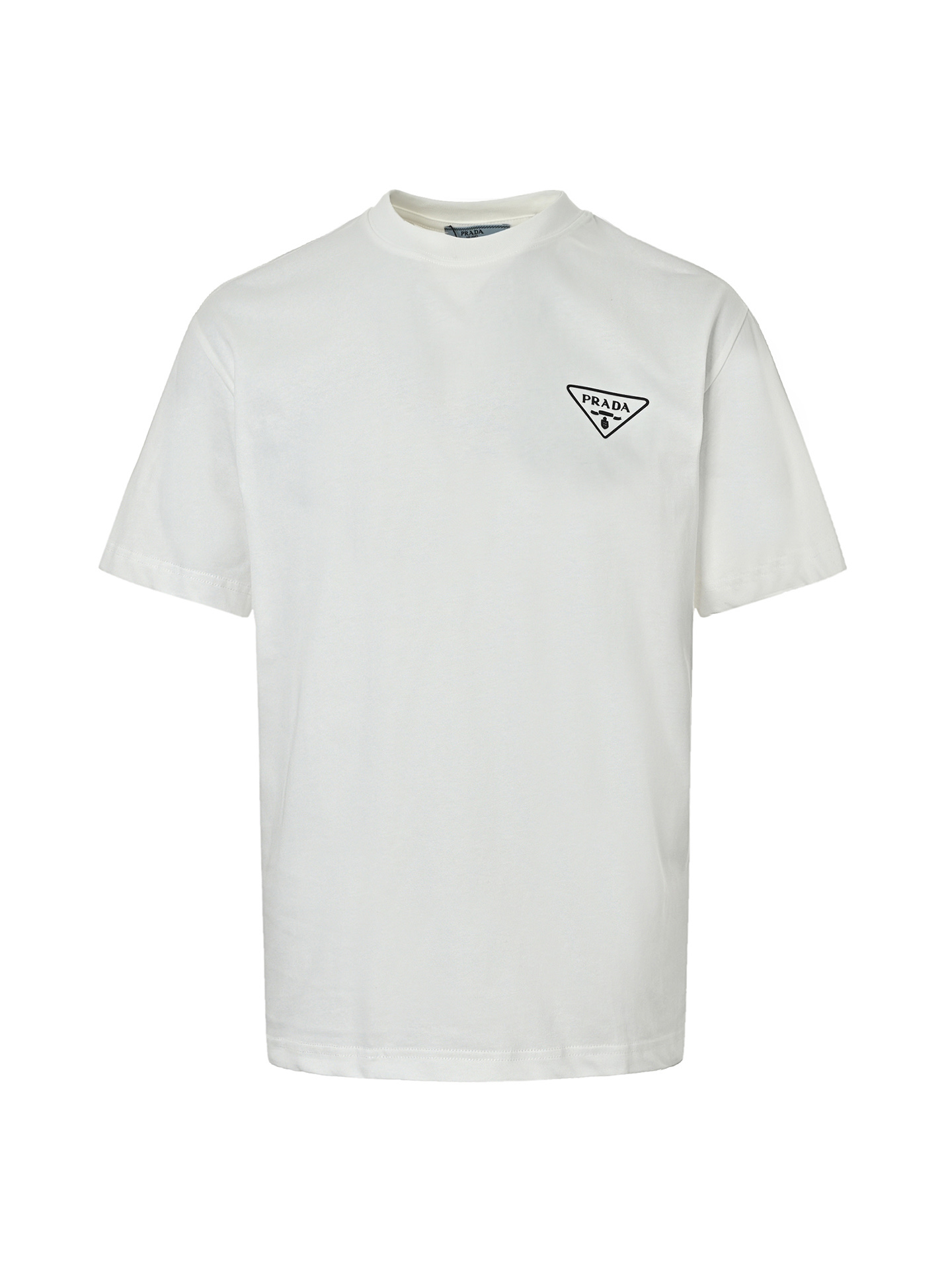 Prada/普拉达 三角标字母硅胶印花短袖