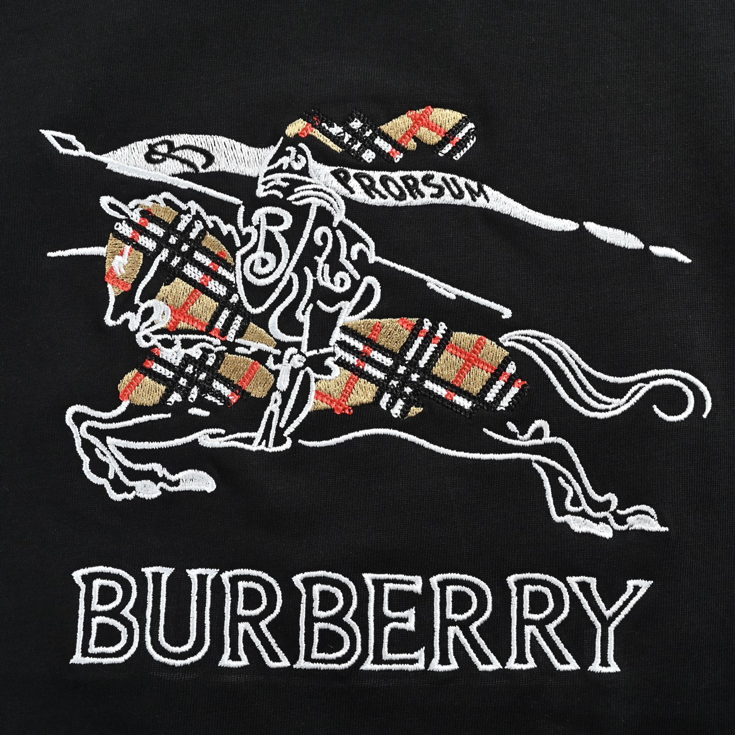 BURBERRY巴宝莉 格纹骑士战马刺绣短袖T恤-Top High Quatity Cheap Sneakers Fashion Clothing Clothes Bags handbags Shoes of all Brand wholesale With The best Quality And Beautiful Price from China Factory Chinese suppliers wholesaler seller BURBERRY巴宝莉 格纹骑士战马刺绣短袖T恤