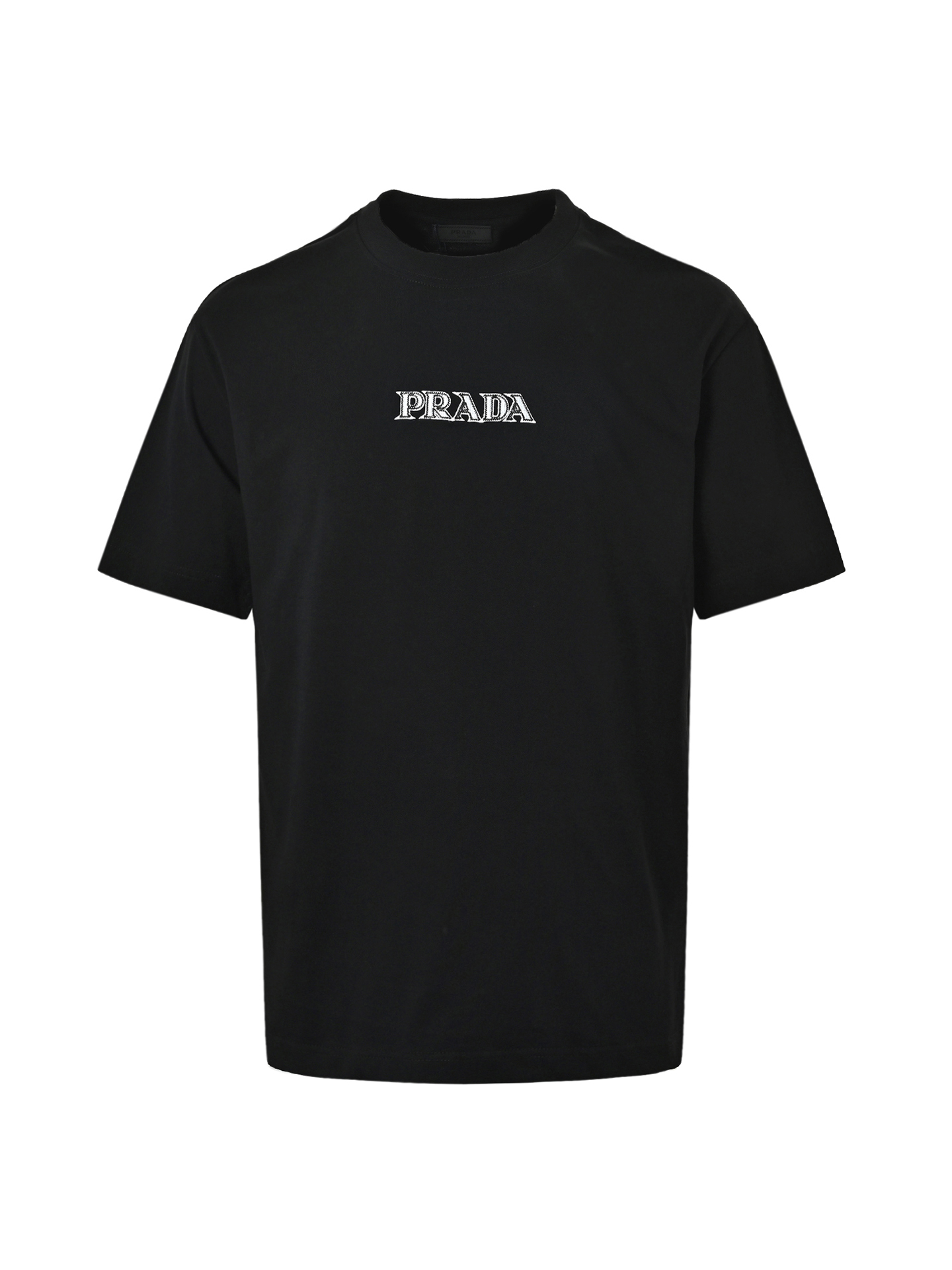 Prada普拉达 双色刺绣字母短袖 胸口小标字母印花圆领短袖-Top High Quatity Cheap Sneakers Fashion Clothing Clothes Bags handbags Shoes of all Brand wholesale With The best Quality And Beautiful Price from China Factory Chinese suppliers wholesaler seller Prada普拉达 双色刺绣字母短袖 胸口小标字母印花圆领短袖