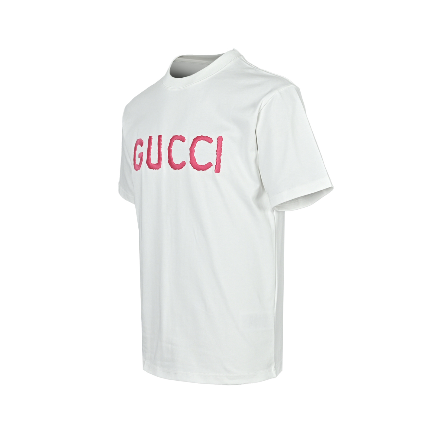 Gucci/古驰 荧光粉色字母logo刺绣短袖-Chinese UA Cheap High Quatity Brand Clothes Bags handbags Sneakers wholesale wholesaler seller from China Factory suppliers Fashion Clothing Shoes best Quality Beautiful Price Gucci/古驰 荧光粉色字母logo刺绣短袖