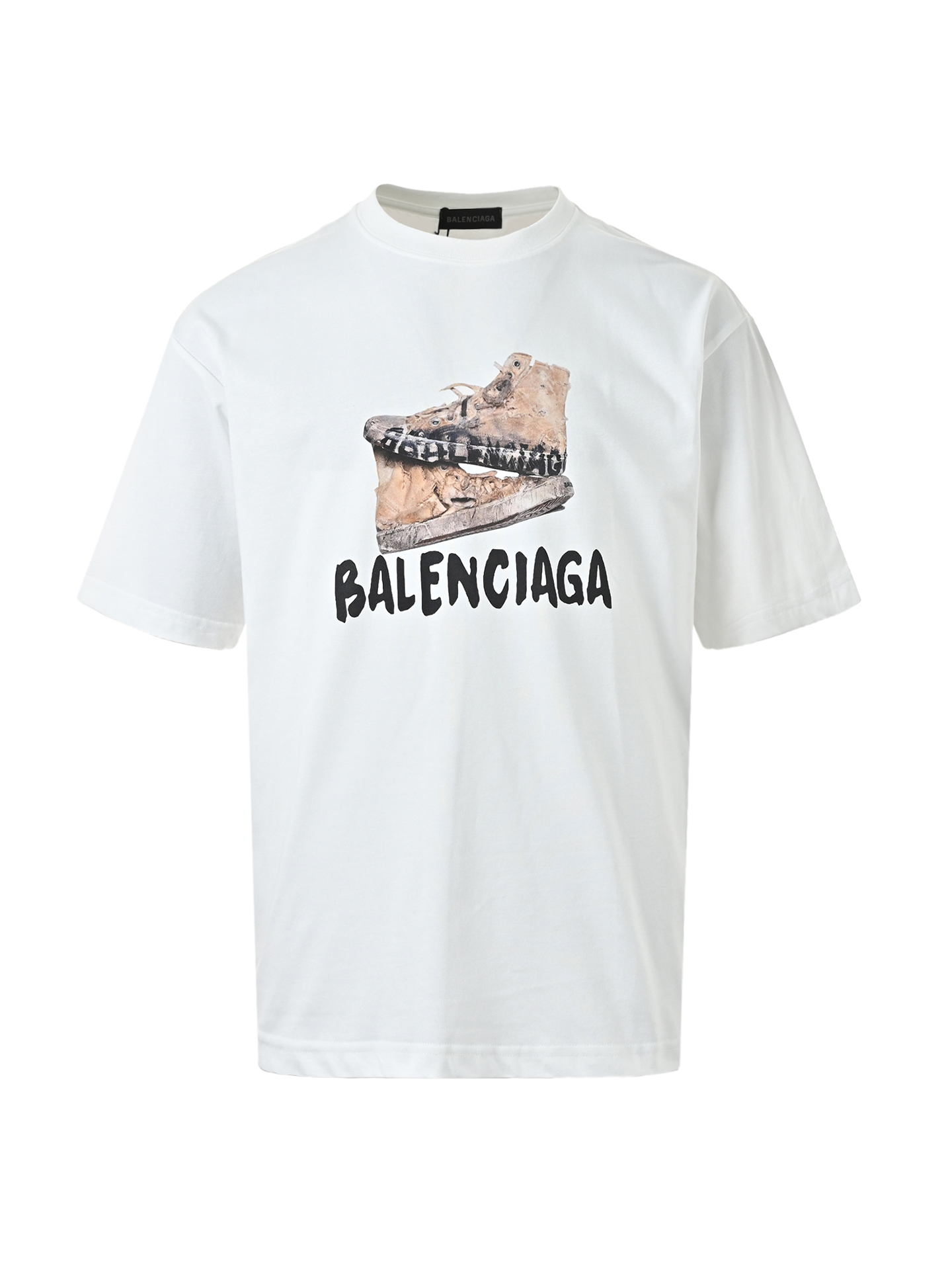 Balenciaga/巴黎世家 25ss 做旧鞋子新花短袖-Chinese UA Cheap High Quatity Brand Clothes Bags handbags Sneakers wholesale wholesaler seller from China Factory suppliers Fashion Clothing Shoes best Quality Beautiful Price Balenciaga/巴黎世家 25ss 做旧鞋子新花短袖