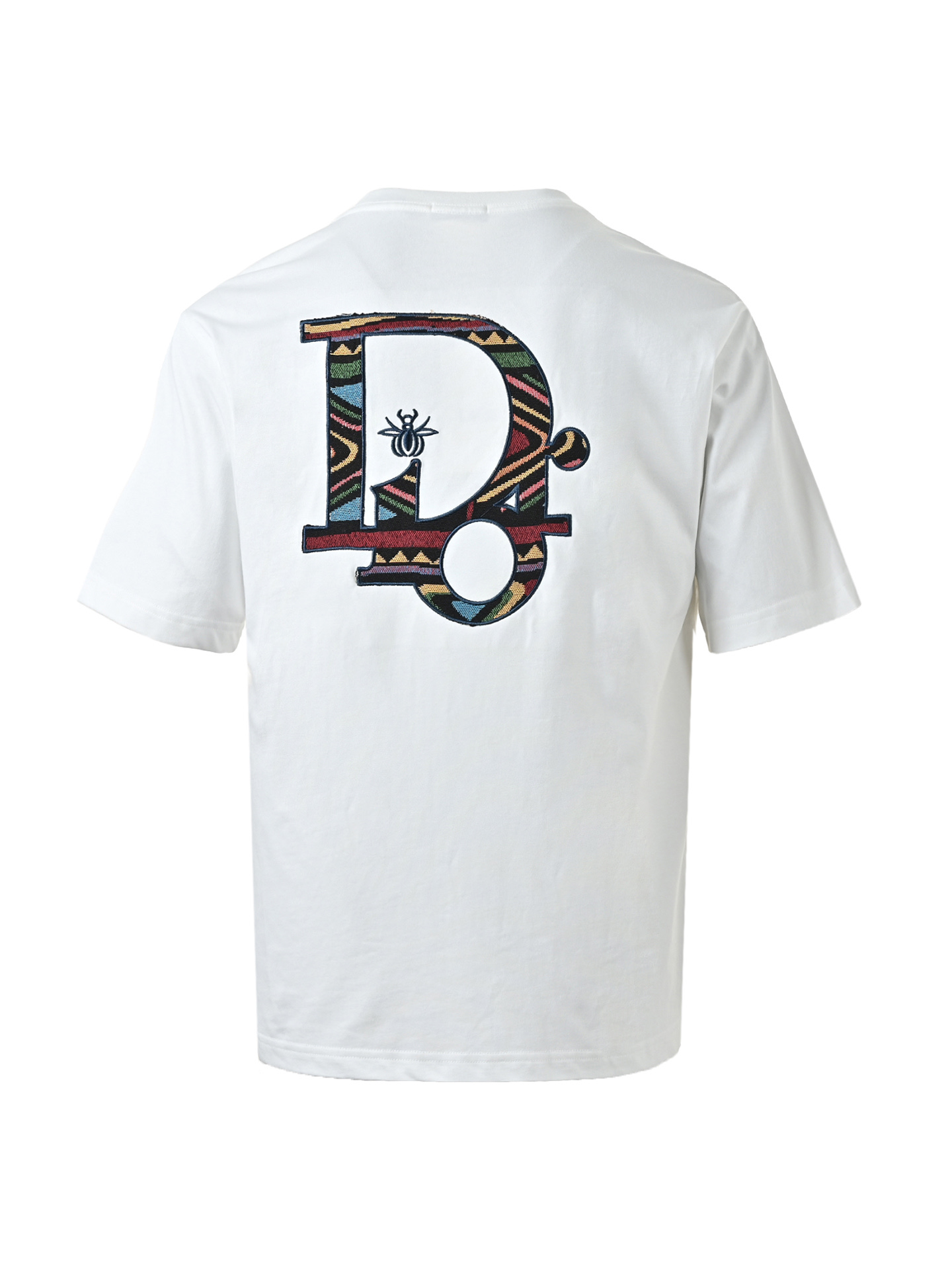 Dior 迪奥 前后彩色logo刺绣短袖 花卉刺绣字母 经典的胸前大立体刺绣LOGO打造