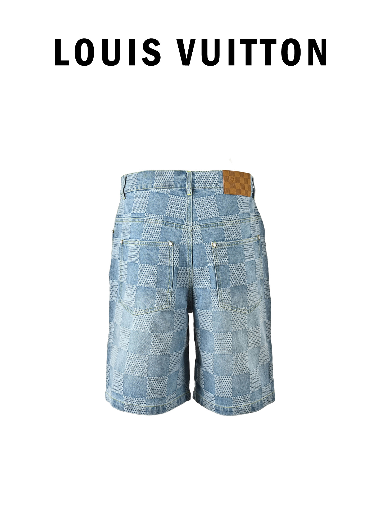 Louis Vuitton 路易威登 25ss棋盘格套装牛仔短裤-莆田鞋,莆田鞋货源,高仿鞋,高仿鞋货源,安福档口,莆田高仿鞋,莆田鞋批发,高仿鞋批发,莆田高仿运动鞋,高仿运动鞋,莆田运动鞋 Louis Vuitton 路易威登 25ss棋盘格套装牛仔短裤