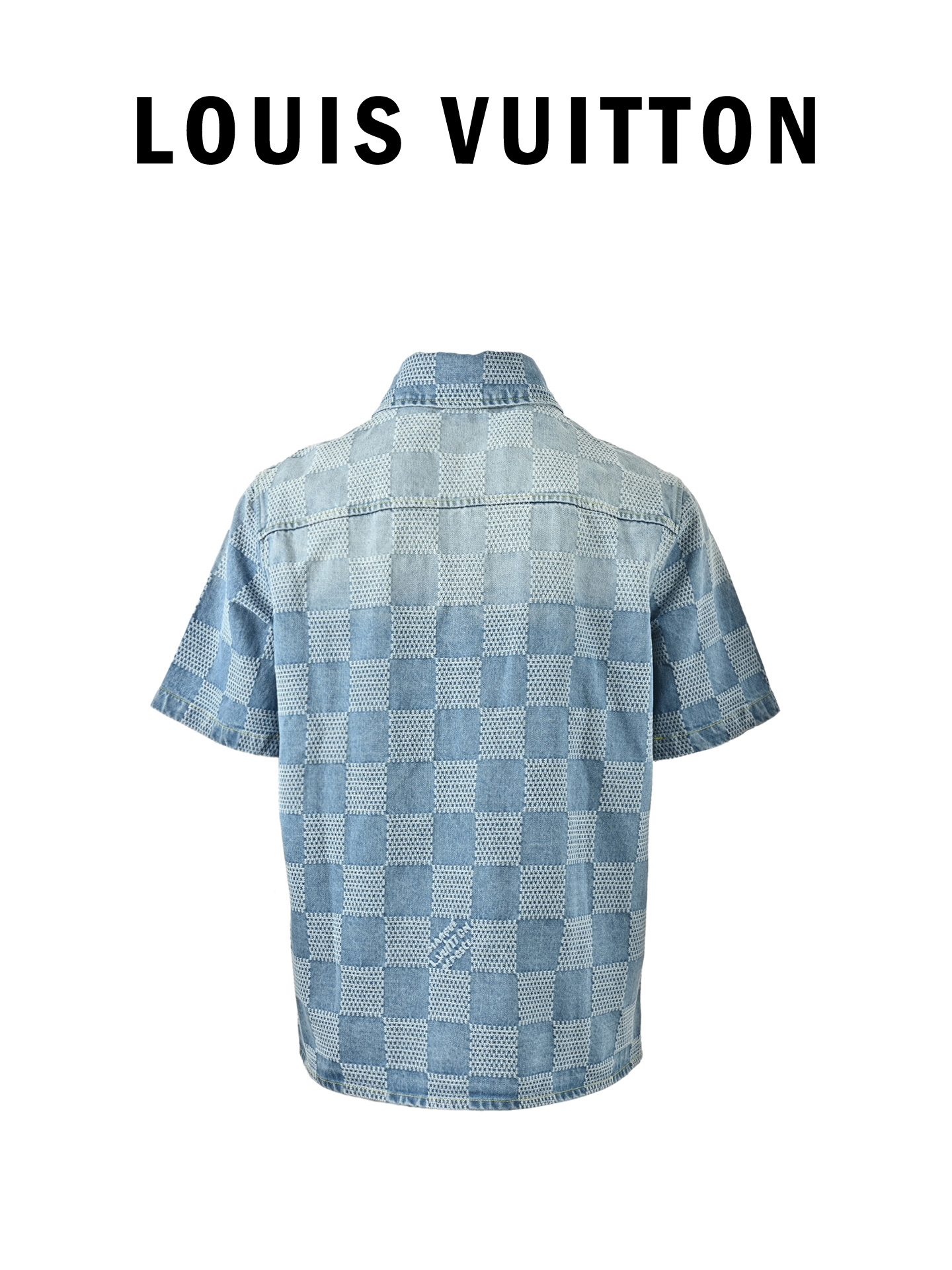 Louis Vuitton 路易威登 25ss满幅棋盘格套装牛仔短袖衬衫