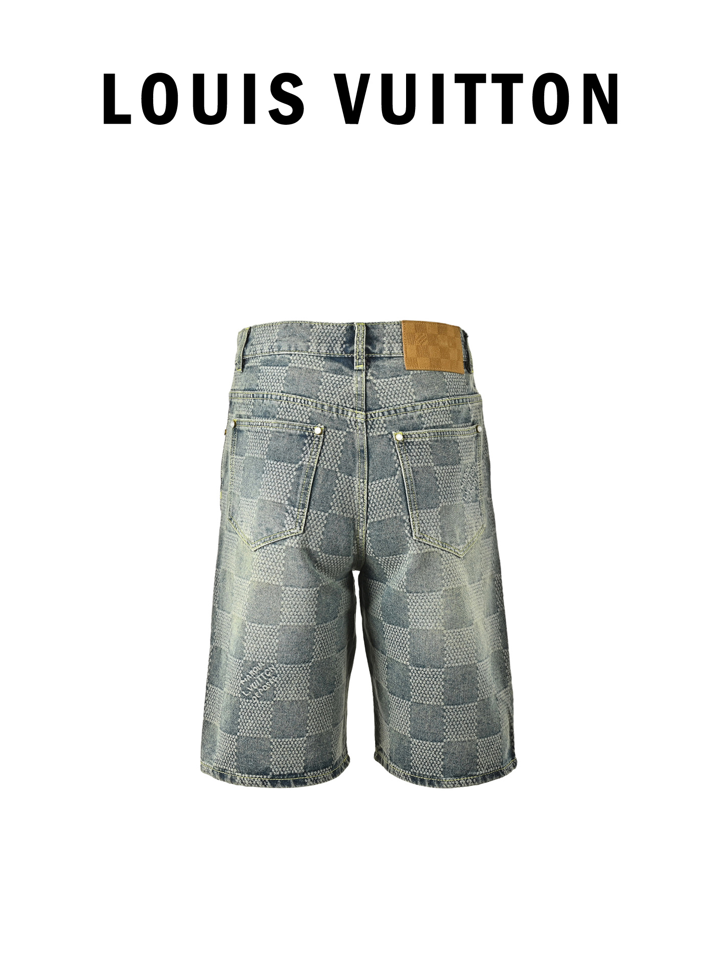 Louis Vuitton 路易威登 25ss棋盘格套装牛仔短裤