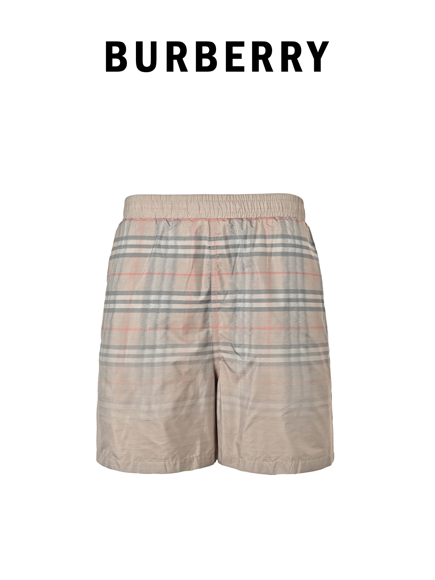 Burberry巴宝莉 渐变格纹沙滩短袖 Burberry经典格纹短裤