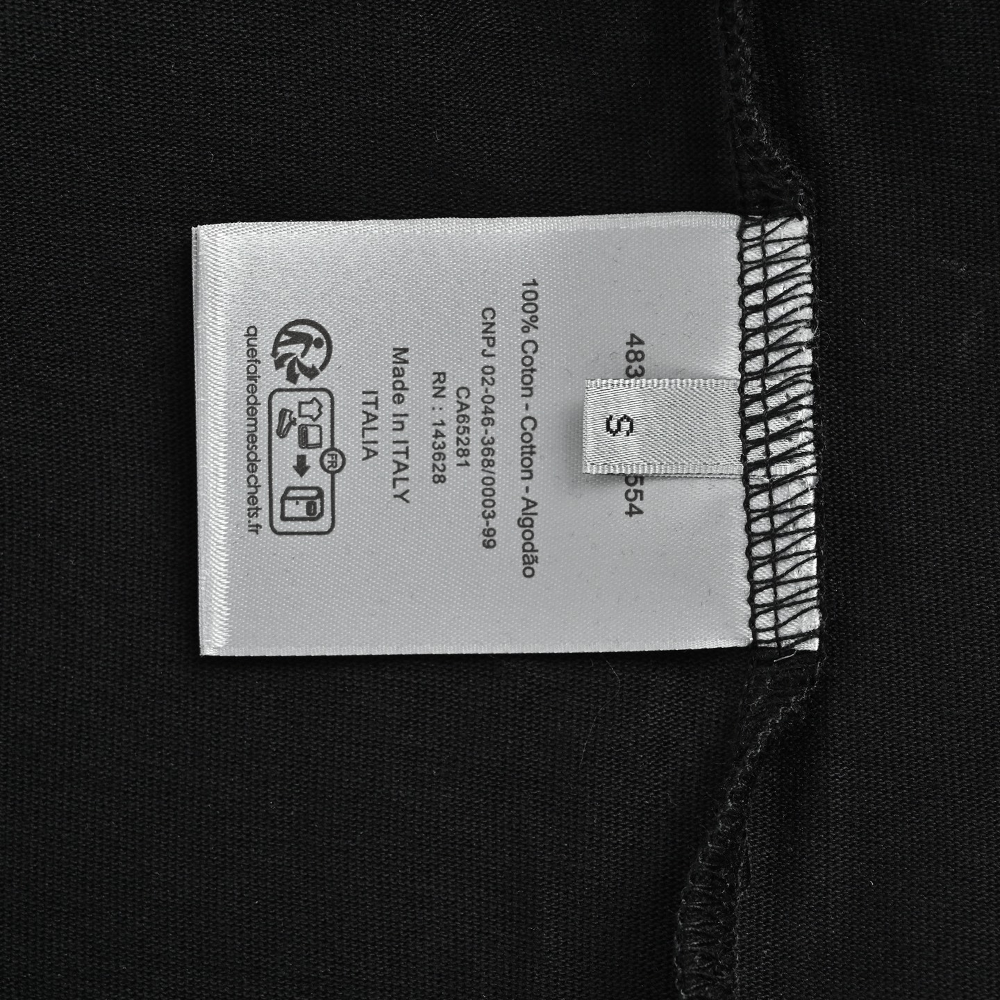 Dior迪奥 经典小CD刺绣logo平纹短袖