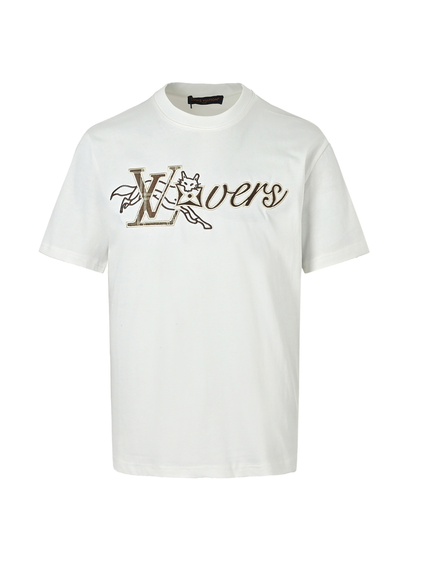 Louis Vuitton/路易威登 26ss 狐狸字母刺绣短袖-莆田鞋,莆田鞋货源,高仿鞋,高仿鞋货源,安福档口,莆田高仿鞋,莆田鞋批发,高仿鞋批发,莆田高仿运动鞋,高仿运动鞋,莆田运动鞋 Louis Vuitton/路易威登 26ss 狐狸字母刺绣短袖
