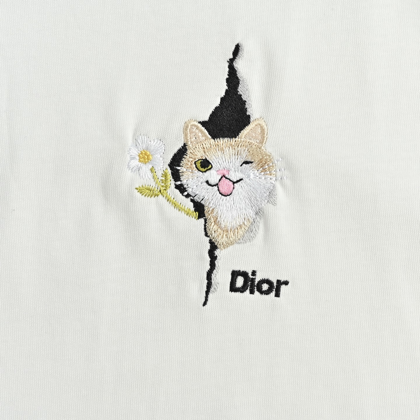 Dior迪奥26ss 小猫刺绣短袖-Top High Quatity Cheap Sneakers Fashion Clothing Clothes Bags handbags Shoes of all Brand wholesale With The best Quality And Beautiful Price from China Factory Chinese suppliers wholesaler seller Dior迪奥26ss 小猫刺绣短袖
